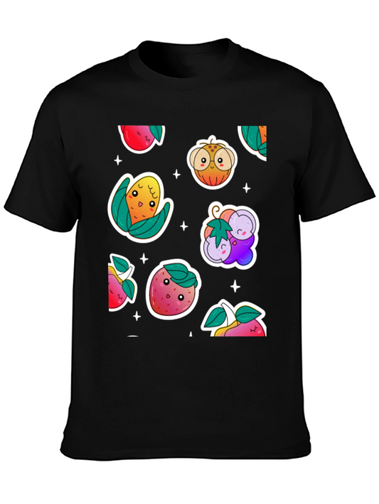 Kawaii Fruit & Veggie Sticker T-Shirt