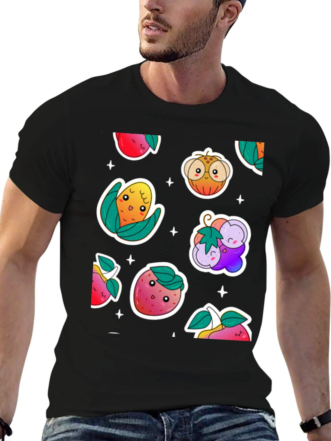 Kawaii Fruit & Veggie Sticker T-Shirt