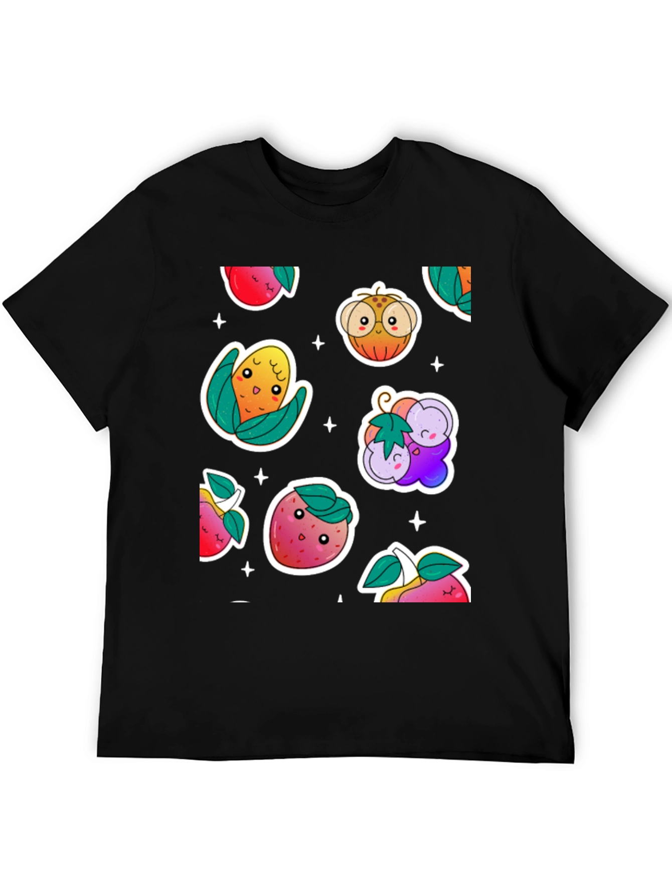 Kawaii Fruit & Veggie Sticker T-Shirt