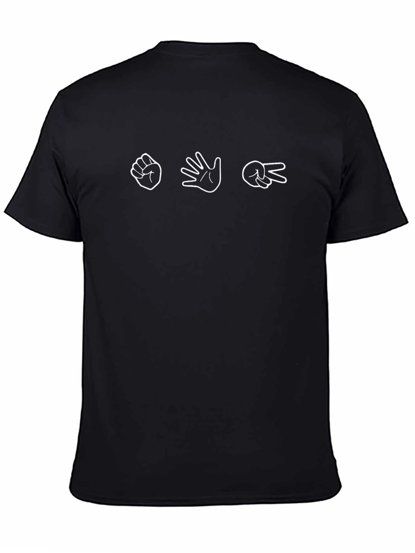 Rock Paper Scissors Graphic Tee - Black