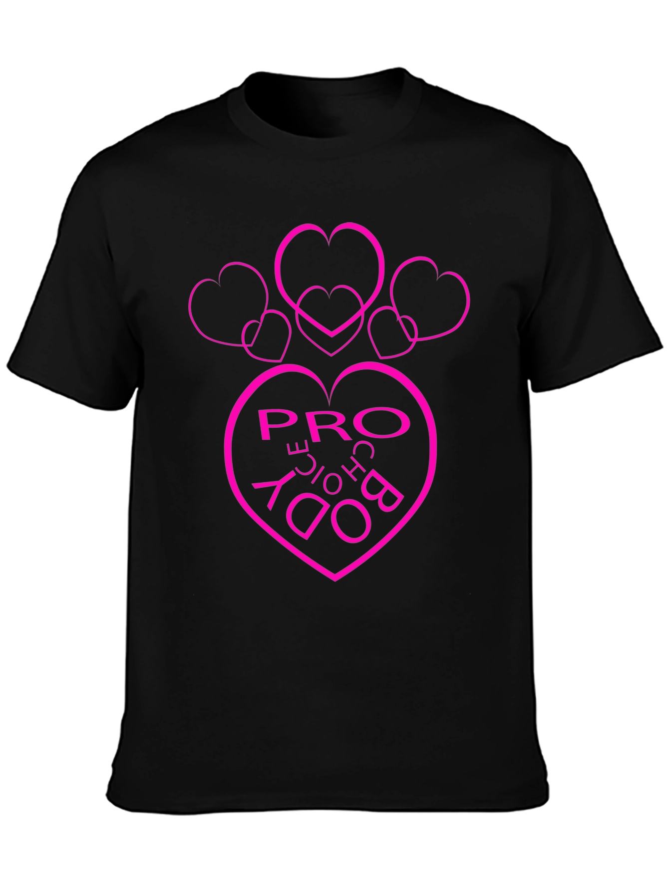 Pro Choice Body Heart Graphic Tee - Black