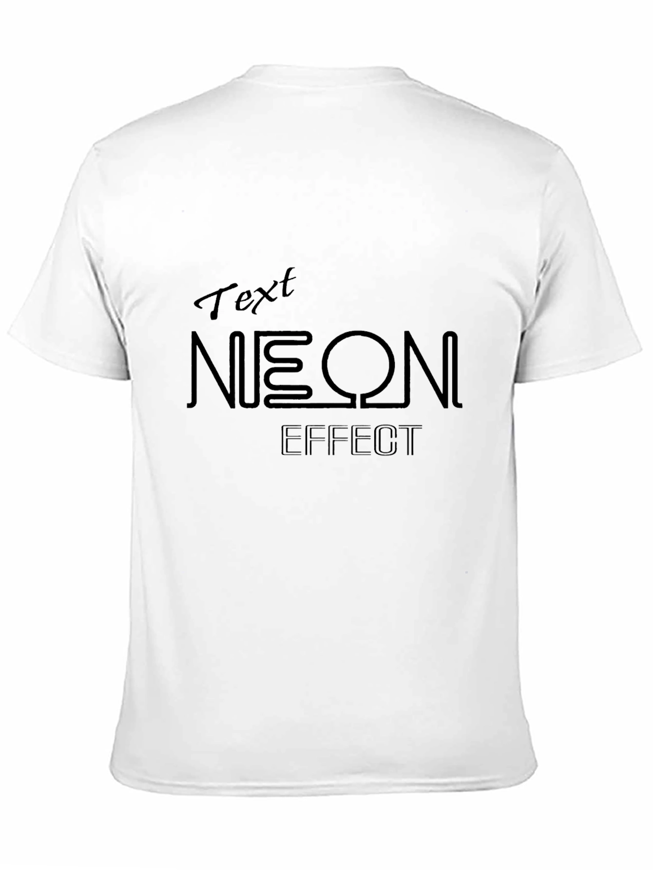 Black Neon Effect Graphic Tee