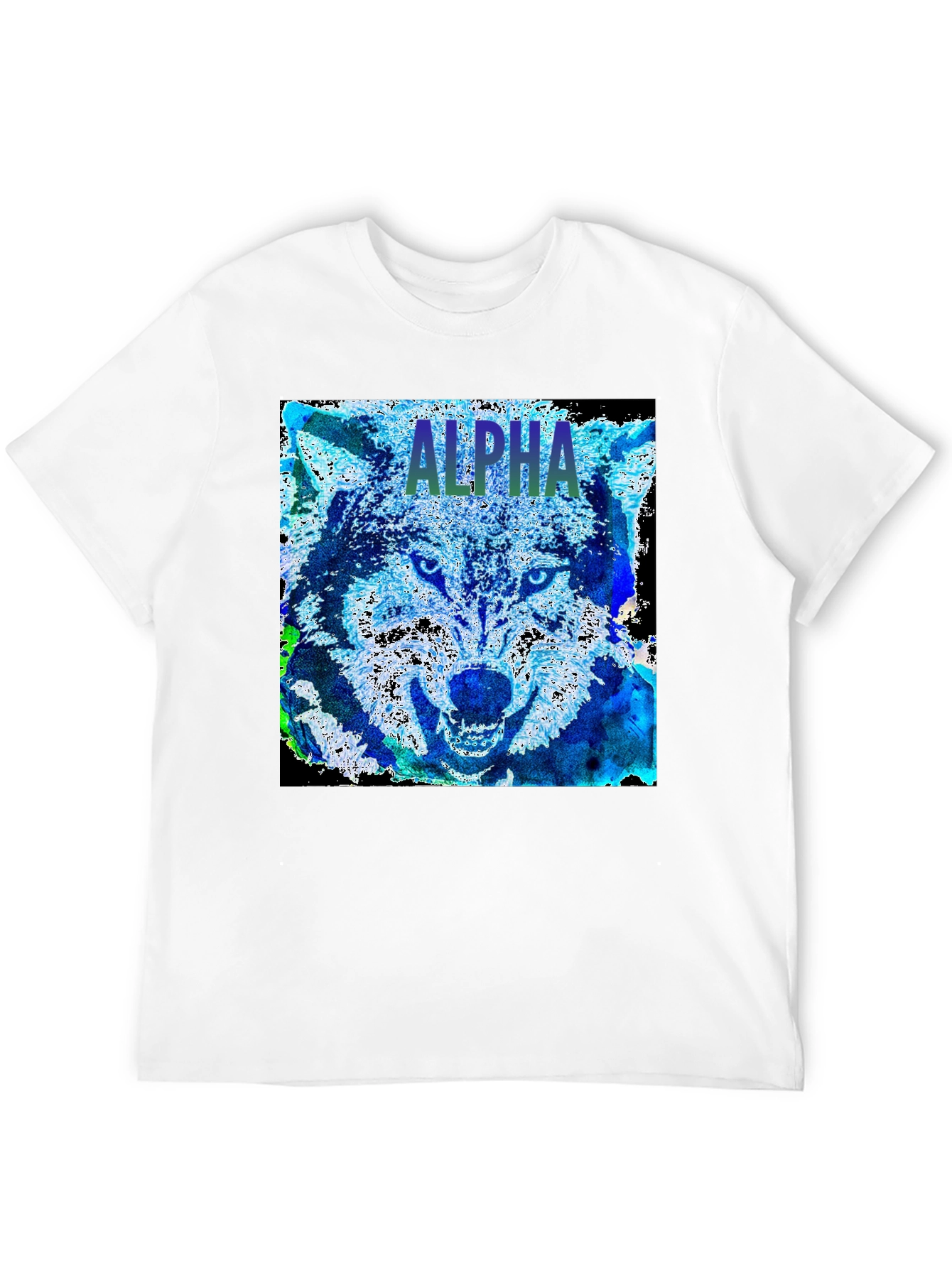 Alpha Wolf Graphic Tee - Black