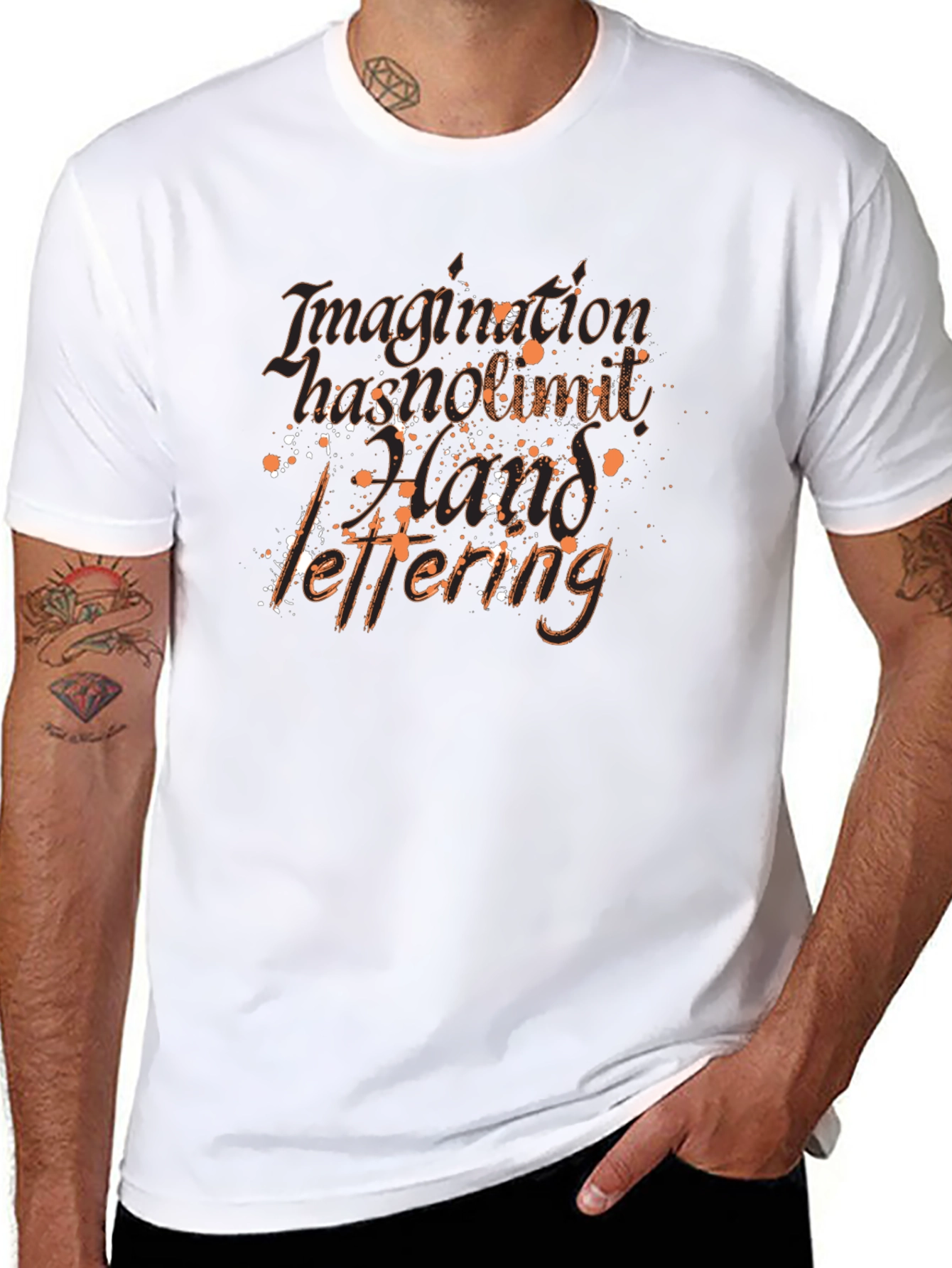 Imagination Hand Lettering Black T-Shirt