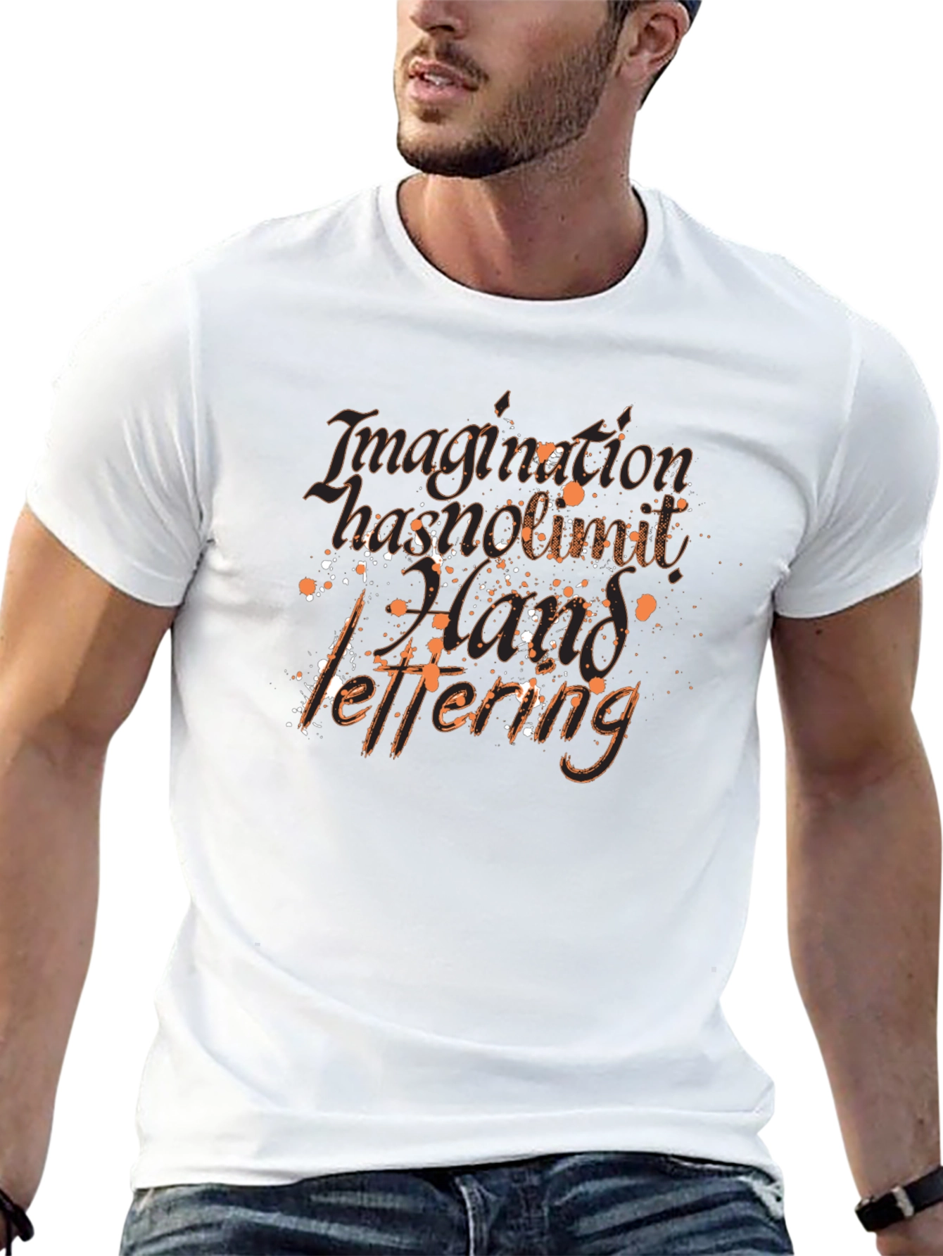 Imagination Hand Lettering Black T-Shirt