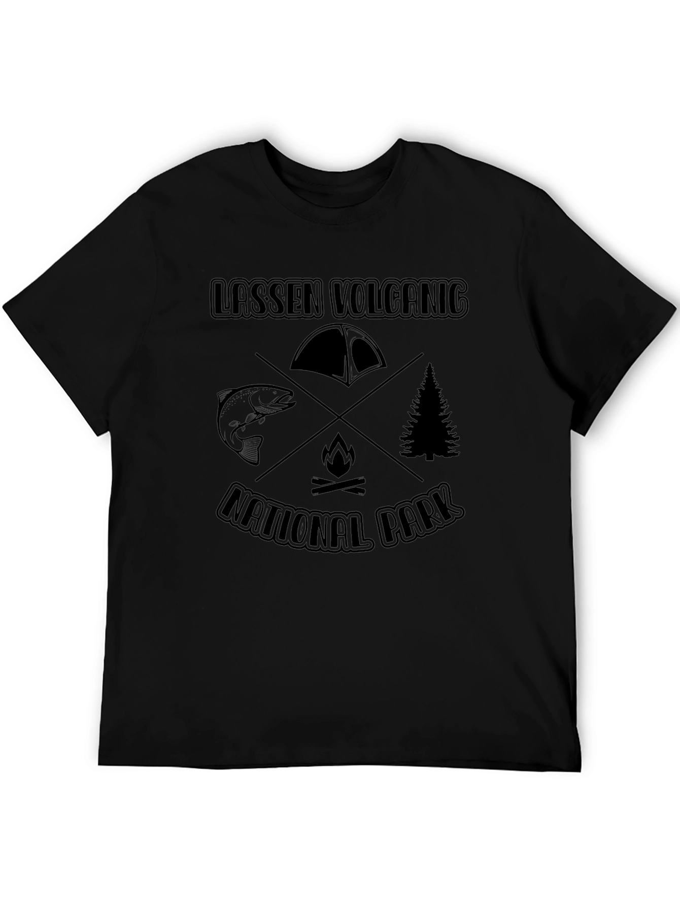 Lassen Volcanic National Park Black Graphic Tee