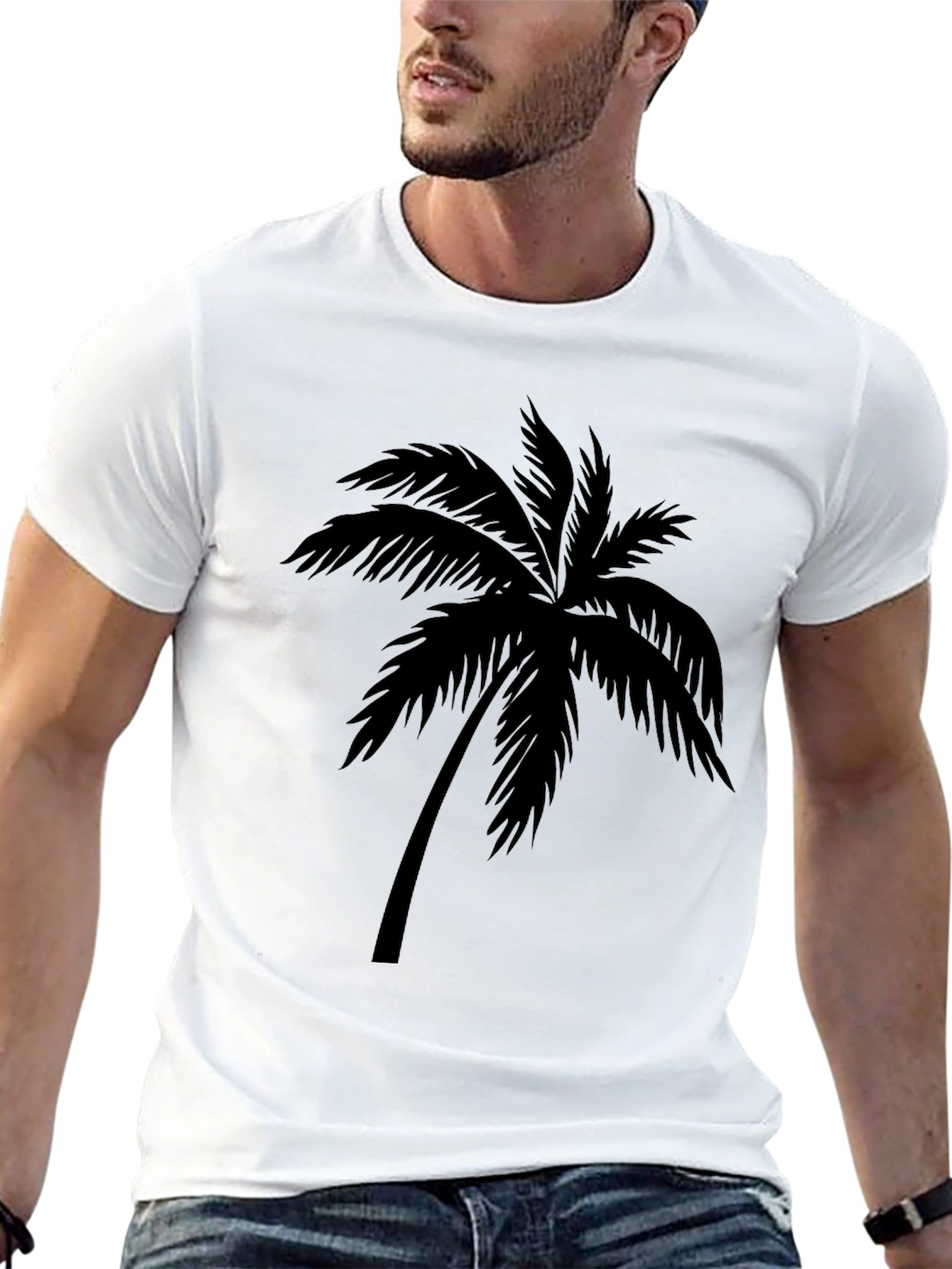 Palm Tree Silhouette Graphic T-Shirt