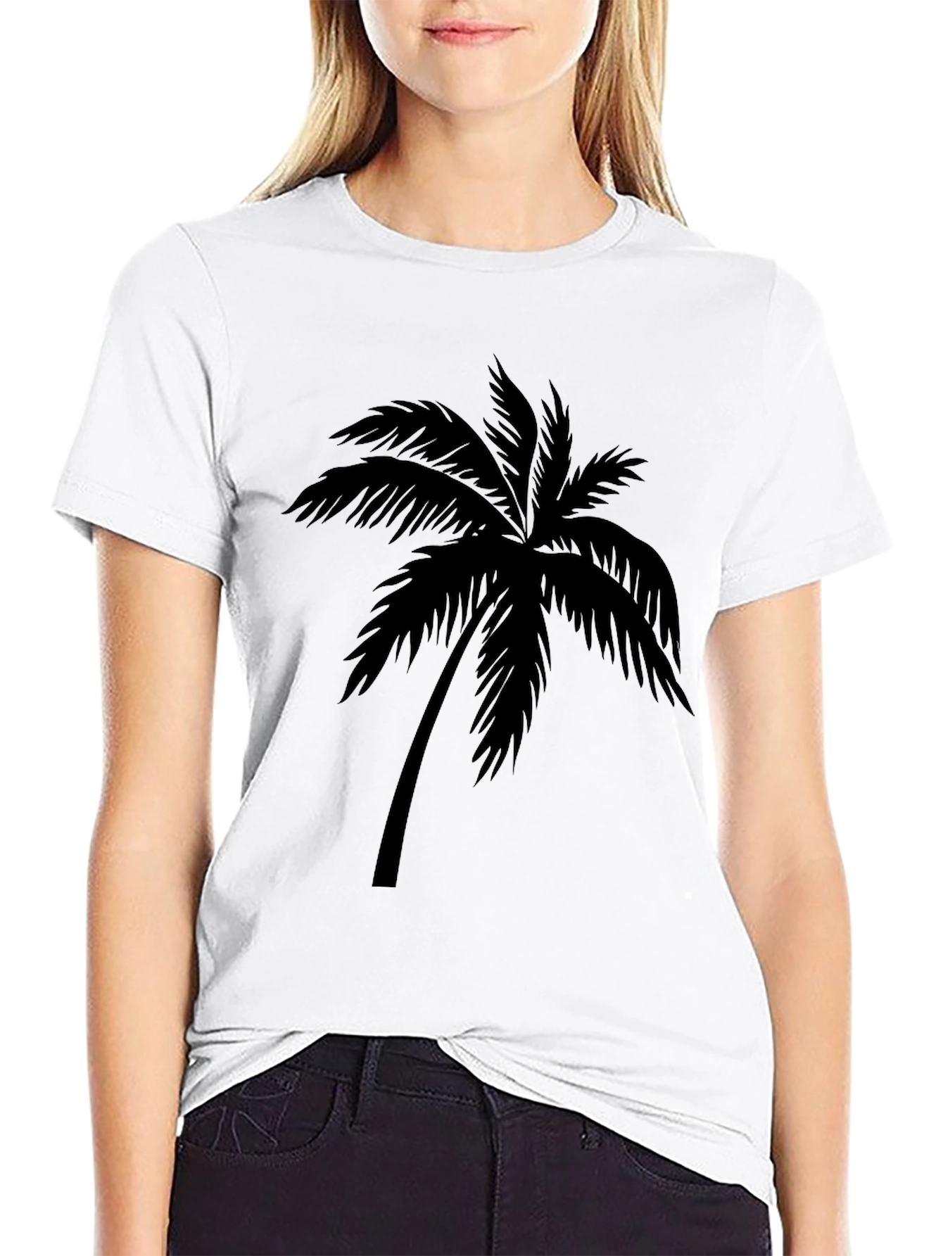 Palm Tree Silhouette Graphic T-Shirt