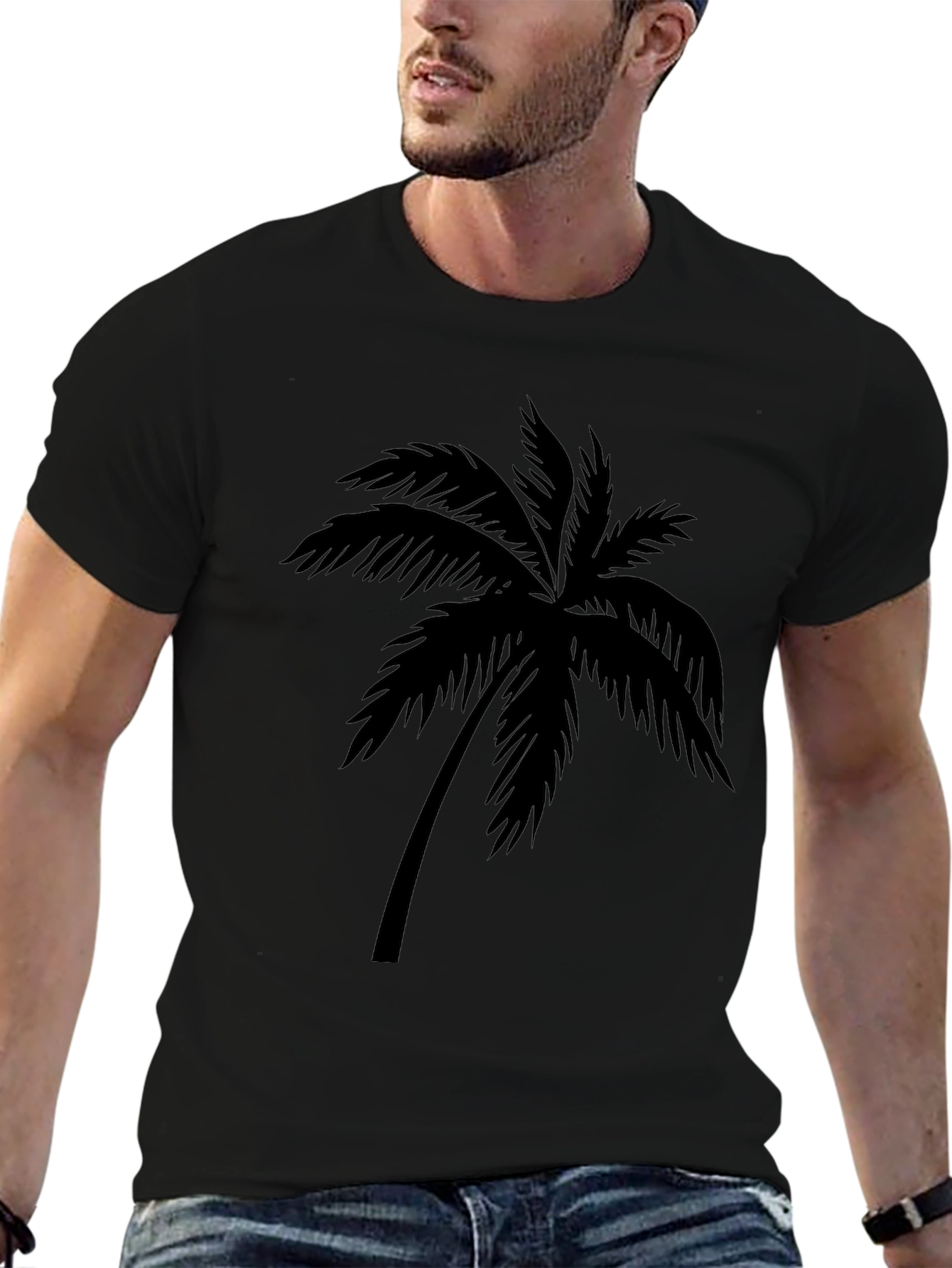 Palm Tree Silhouette Graphic T-Shirt