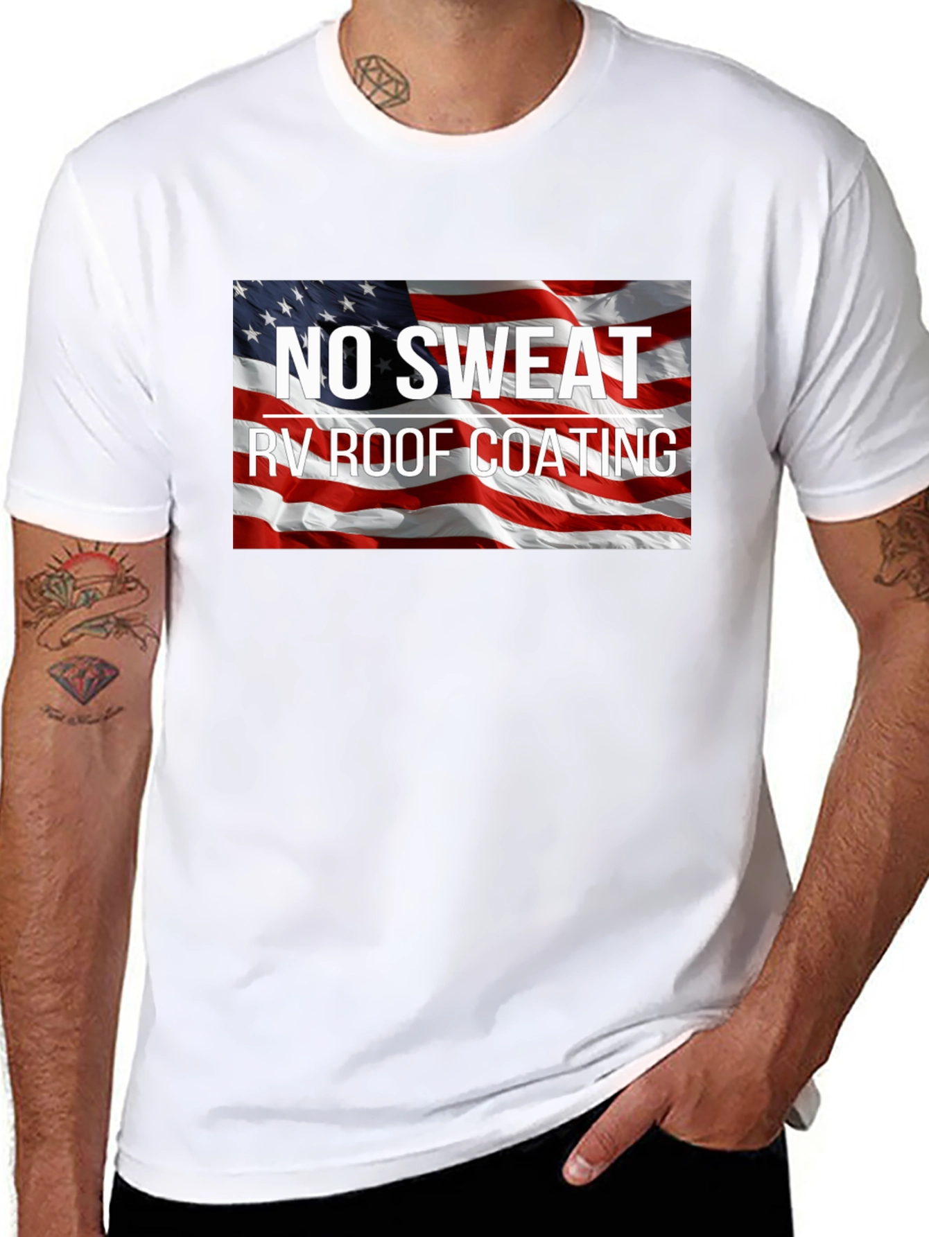 No Sweat RV Roof Coating Patriotic T-Shirt