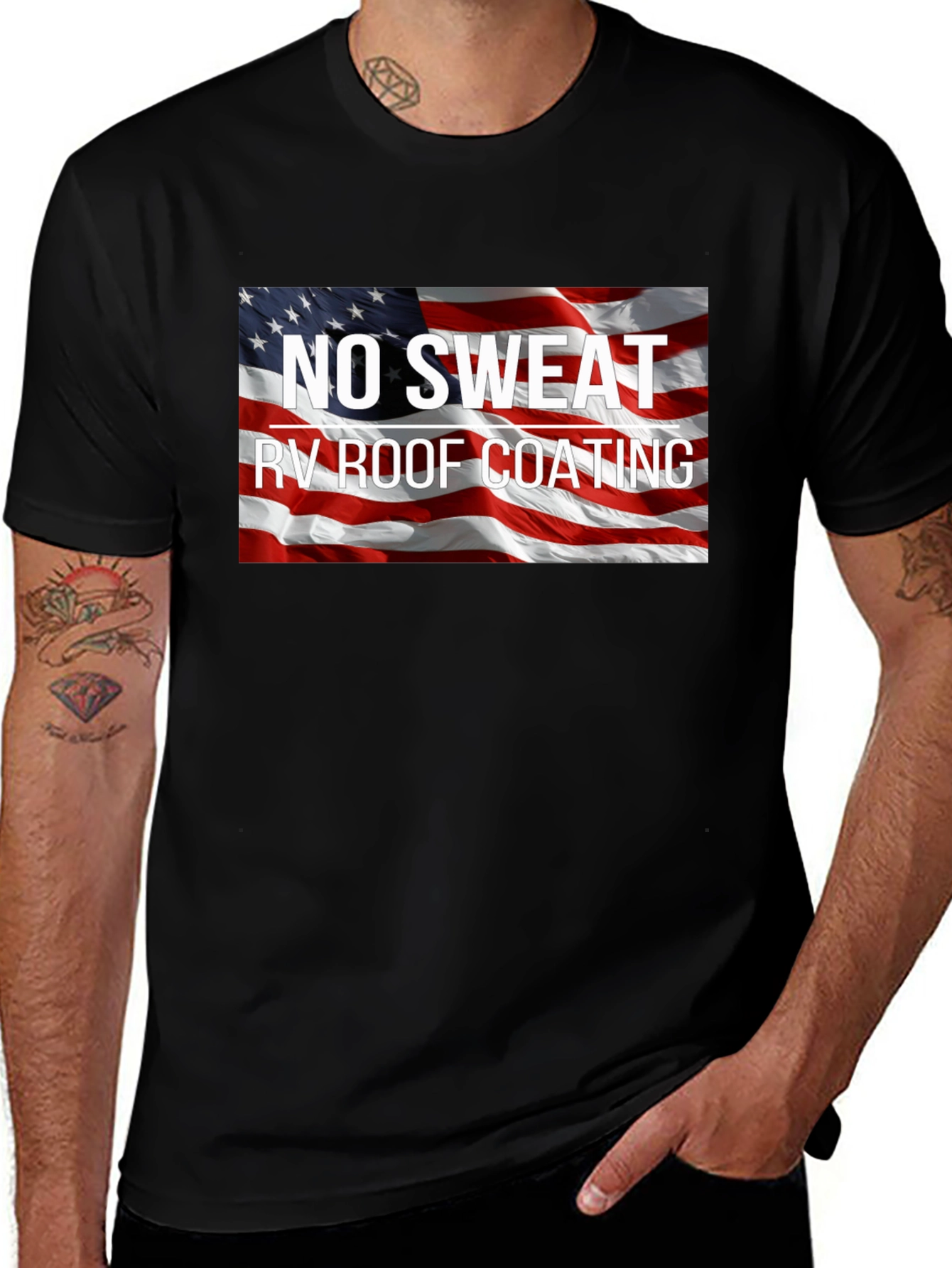No Sweat RV Roof Coating Patriotic T-Shirt