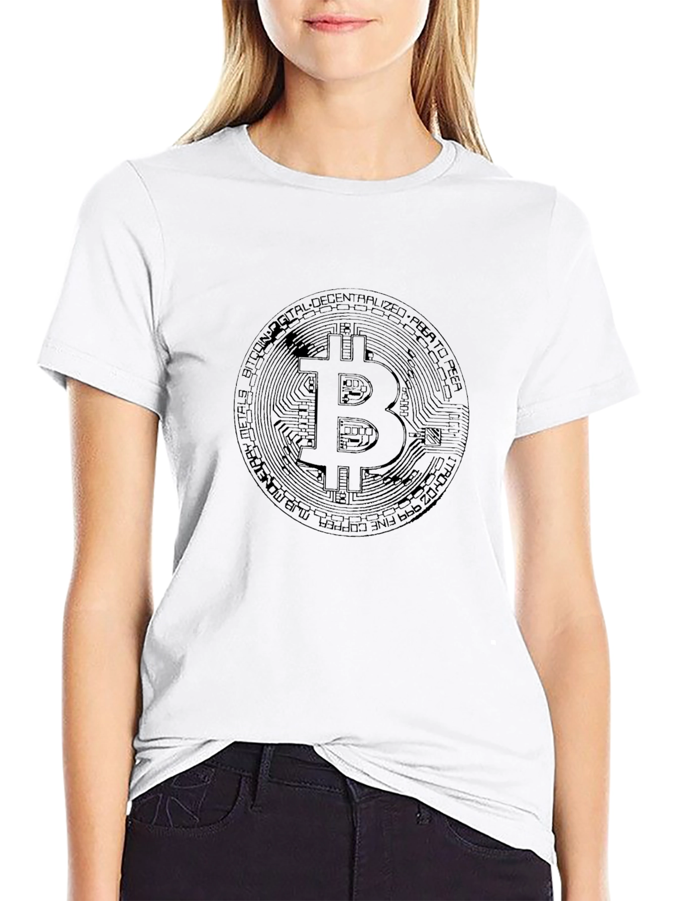 Bitcoin Logo Graphic T-Shirt Crypto Tee