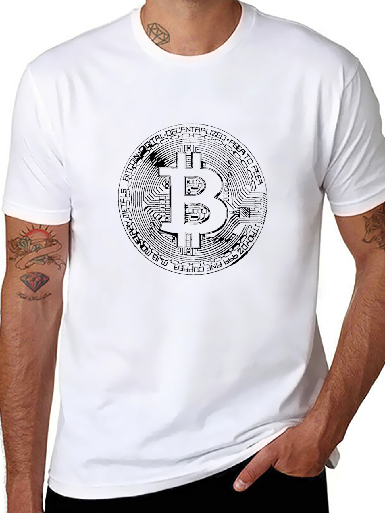 Bitcoin Logo Graphic T-Shirt Crypto Tee