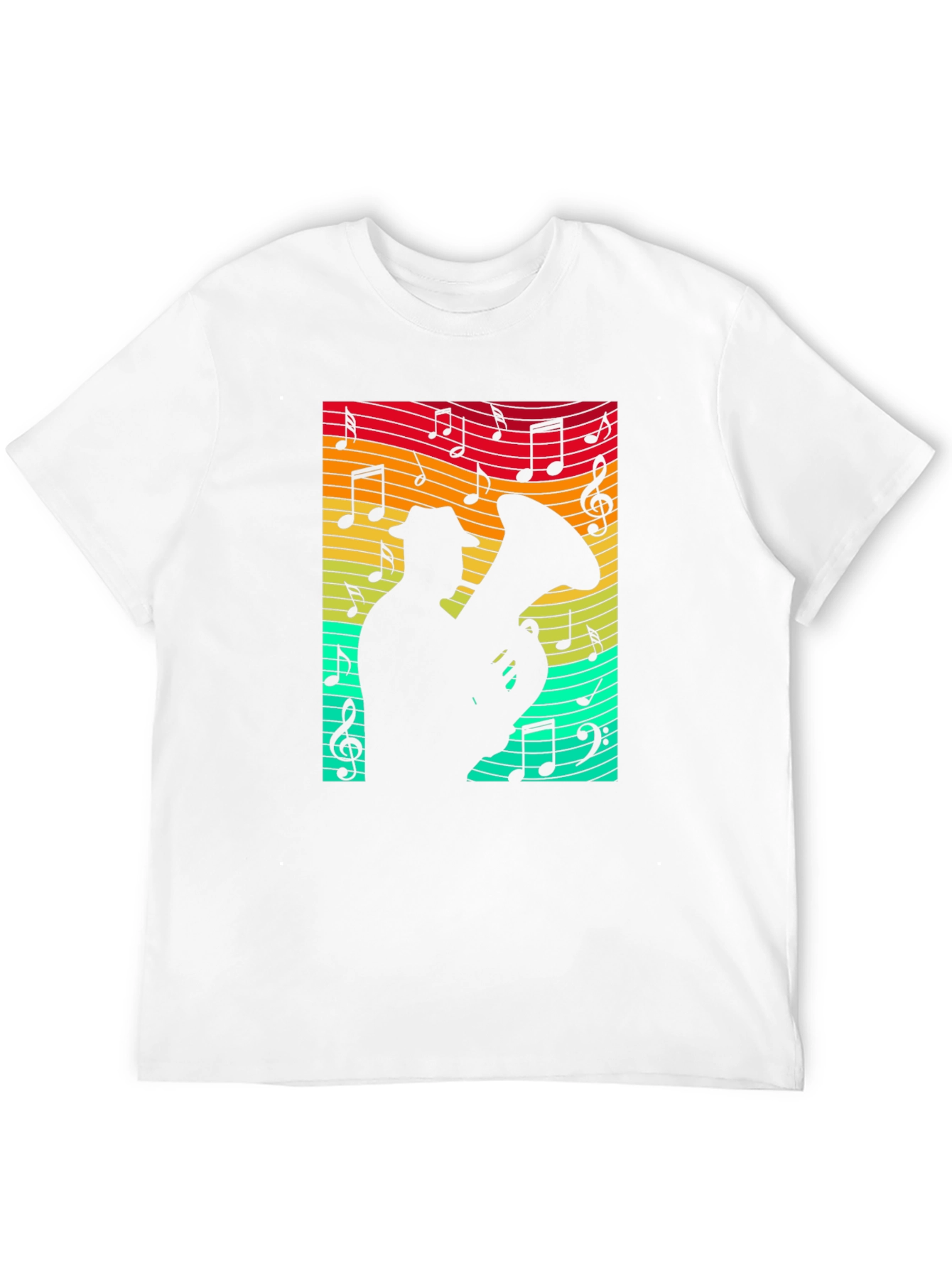 Musical Tuba Player Black T-Shirt
