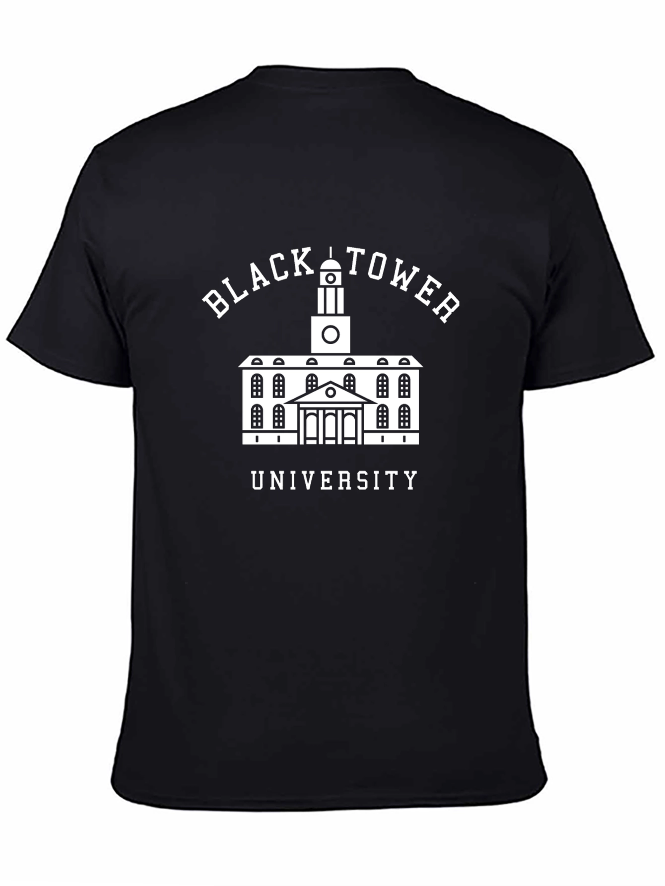 Black Tower University Graphic T-Shirt