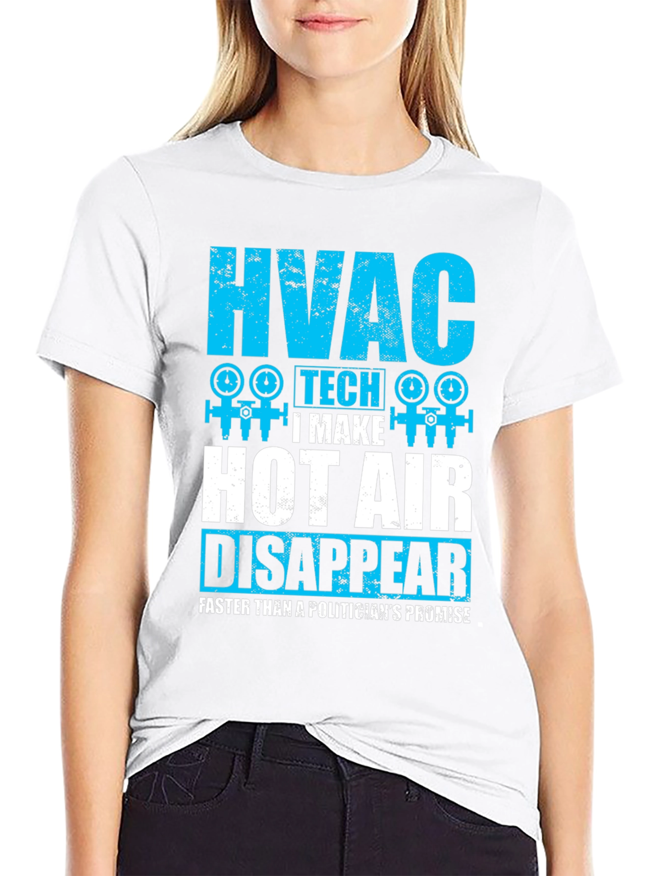 HVAC Tech Hot Air Disappear T-Shirt