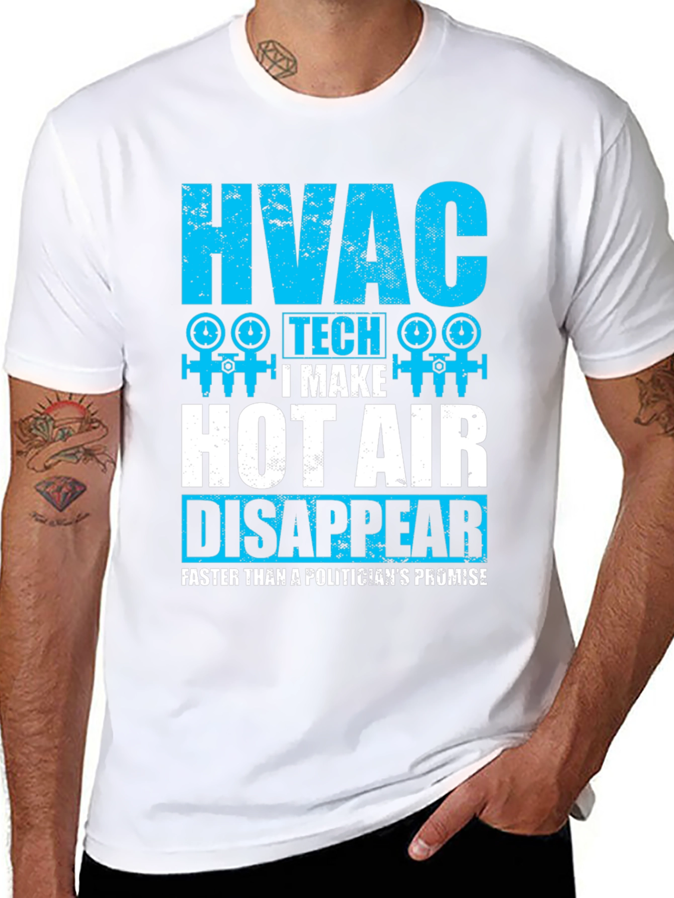 HVAC Tech Hot Air Disappear T-Shirt