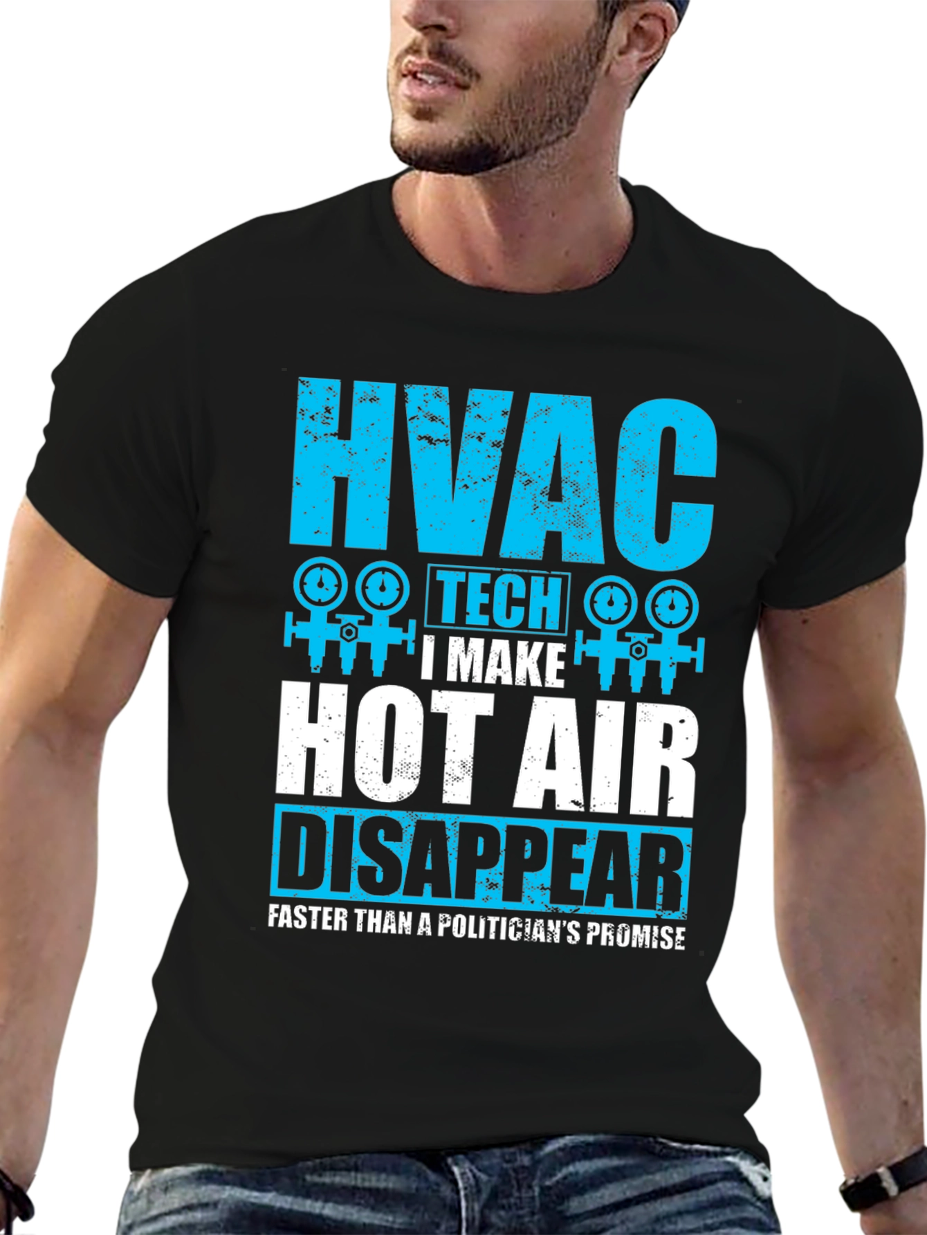 HVAC Tech Hot Air Disappear T-Shirt