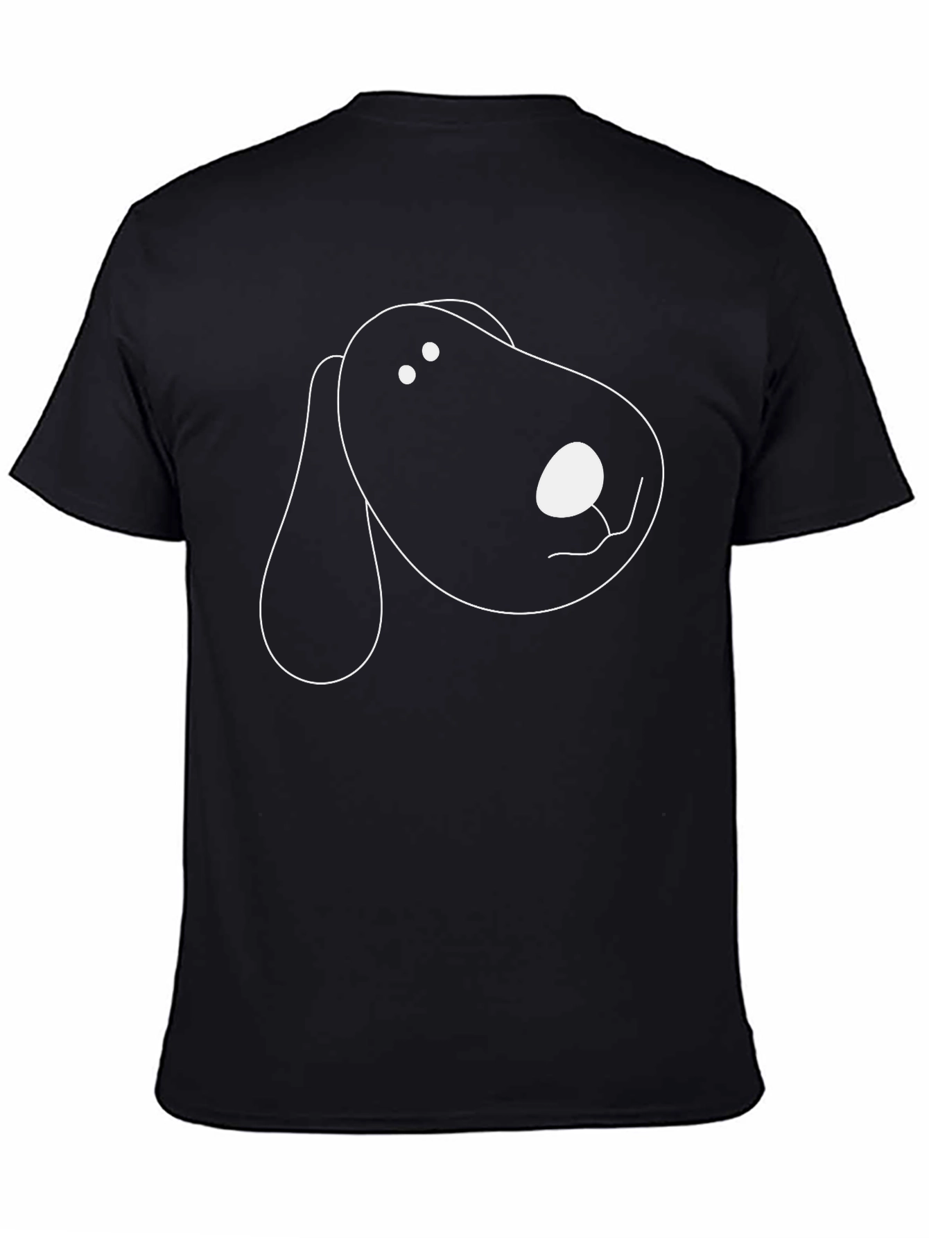 Dog Cartoon Graphic Black T-Shirt