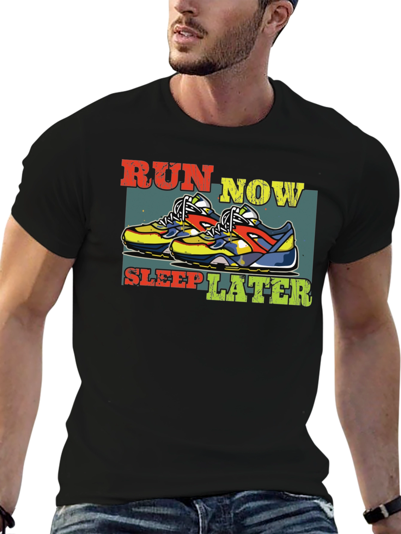 Run Now Sleep Later Graphic Tee