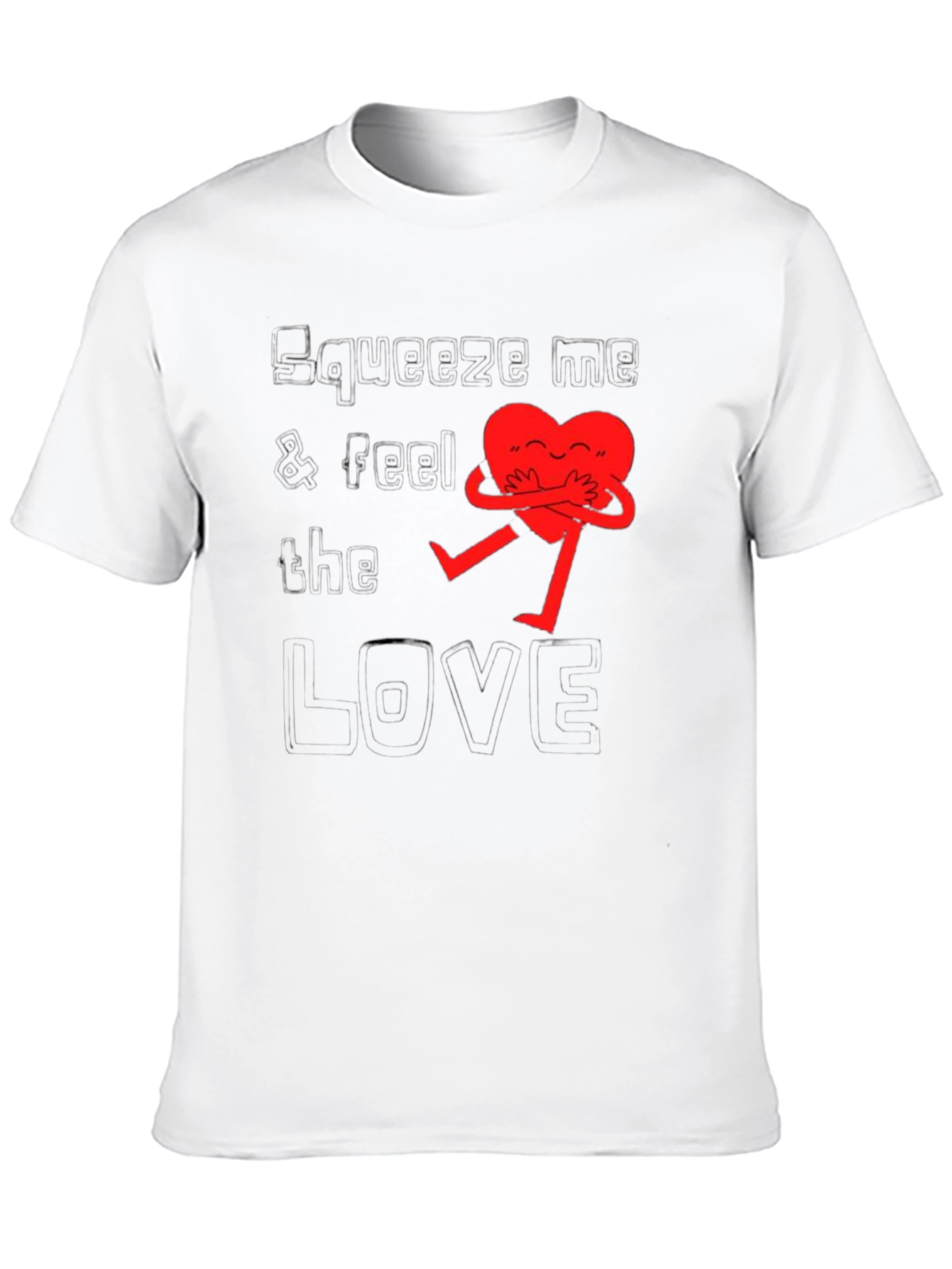 Heart Hug Graphic Tee - Black