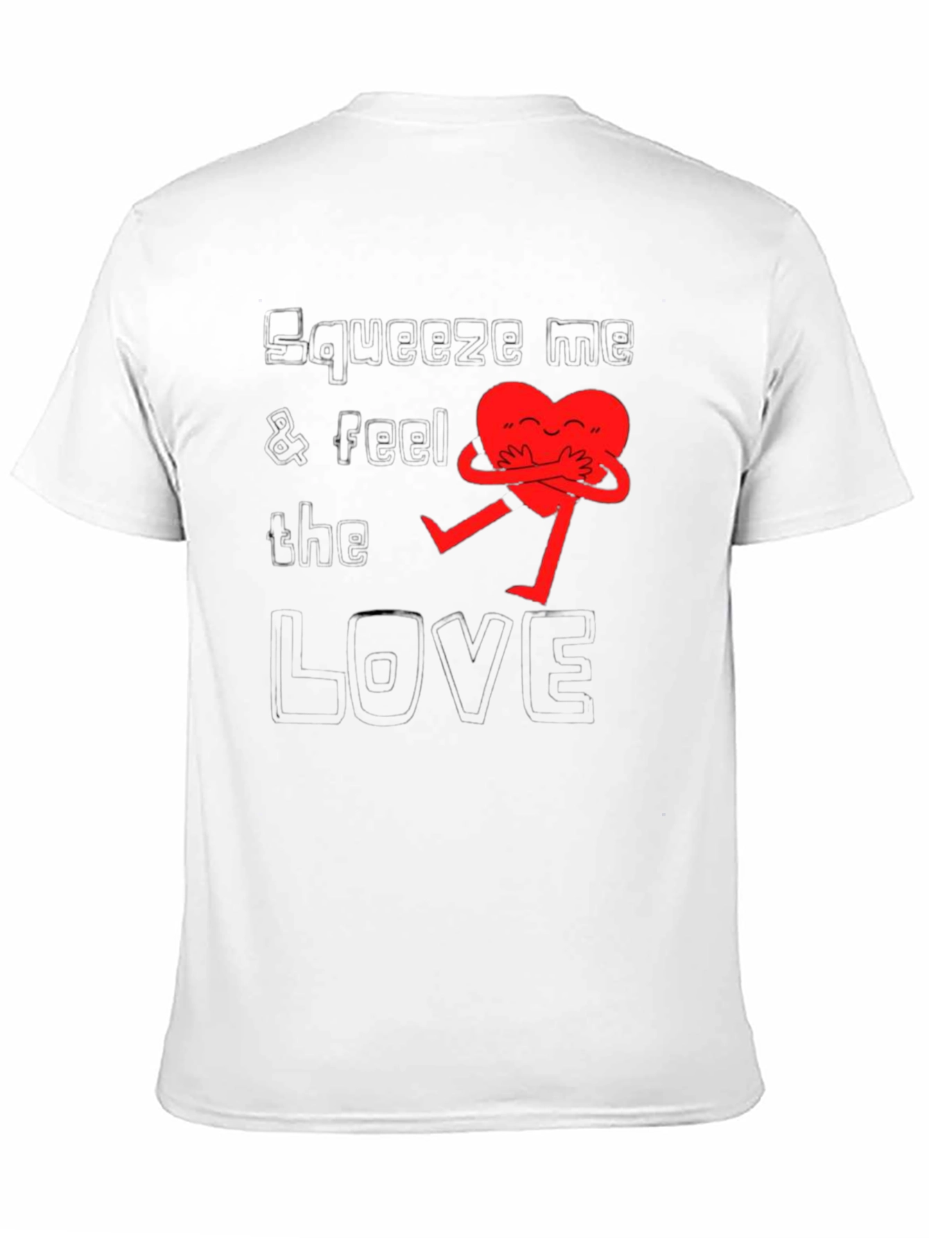 Heart Hug Graphic Tee - Black