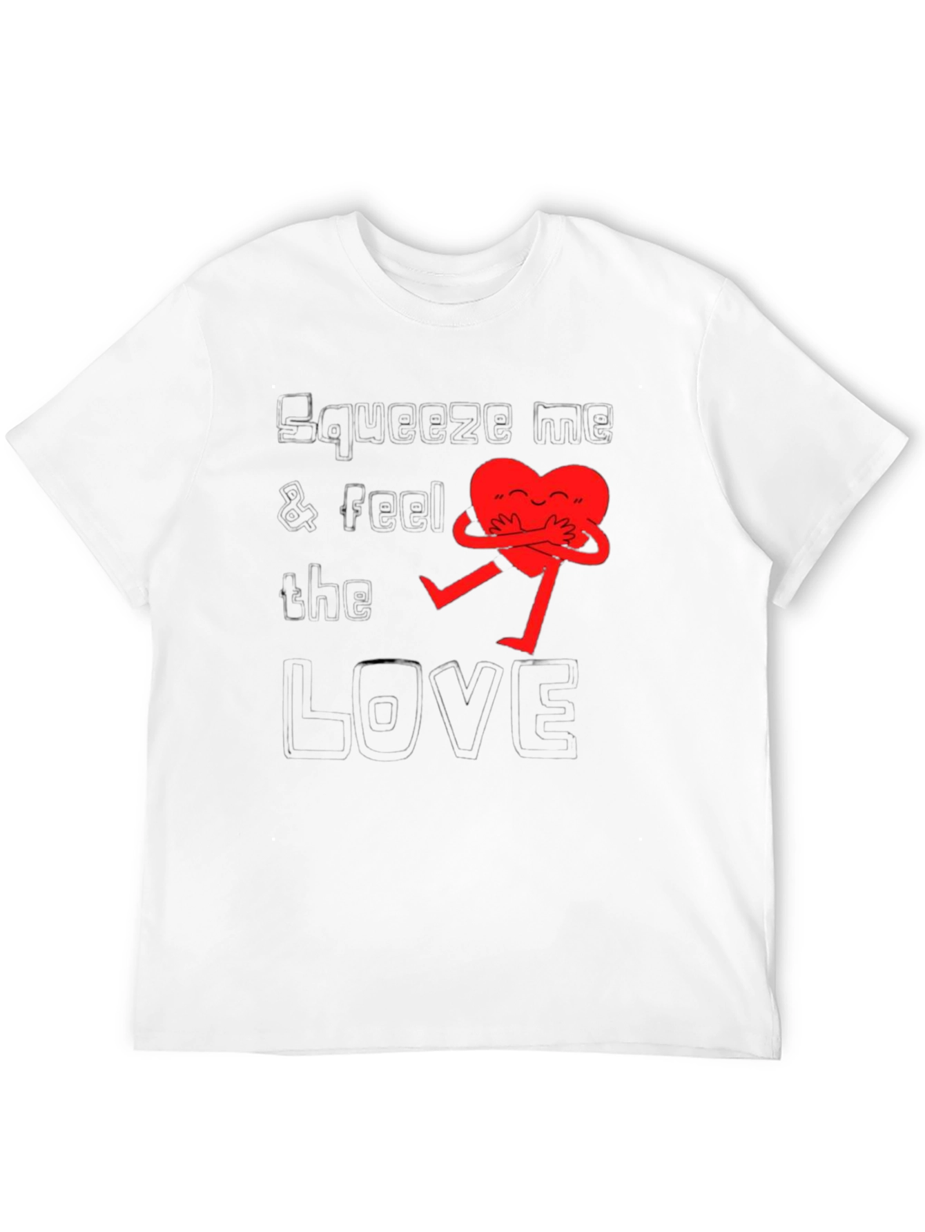 Heart Hug Graphic Tee - Black