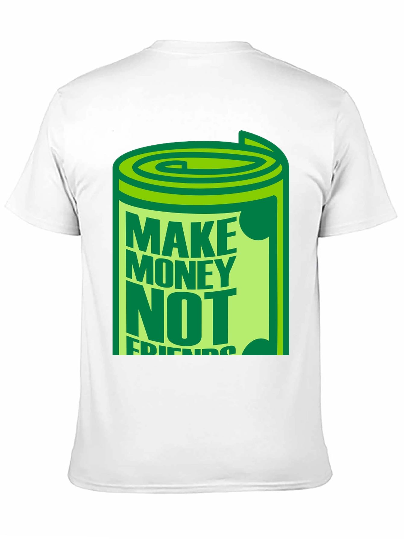 Make Money Not Friends Black Graphic T-Shirt