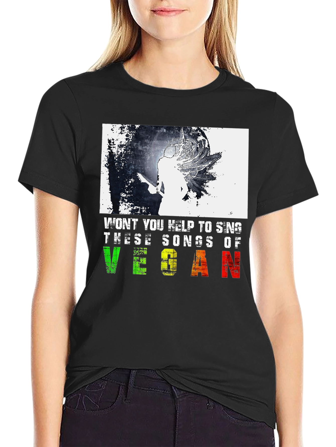 Vegan Songs T-Shirt: Music & Animal Lovers!