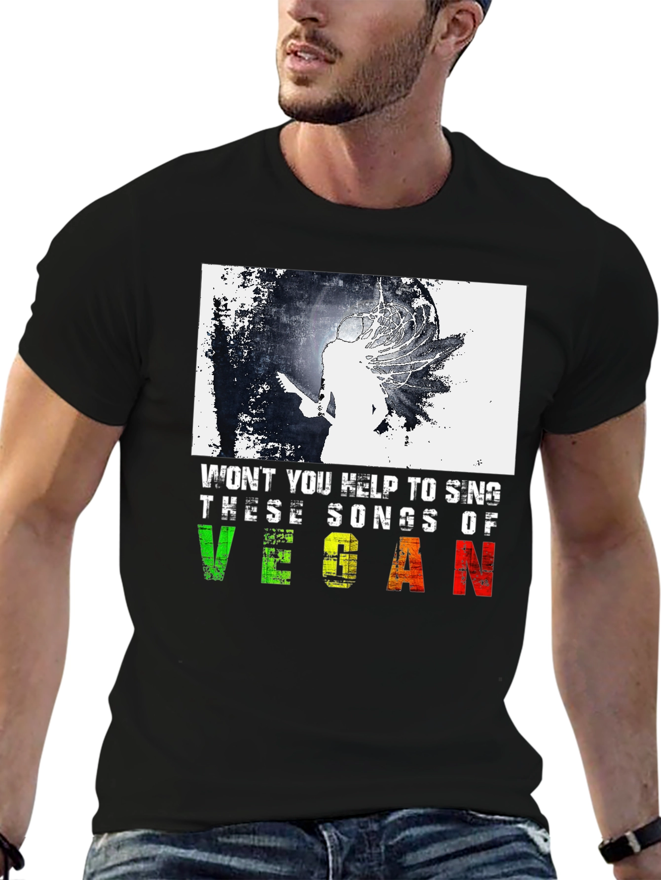 Vegan Songs T-Shirt: Music & Animal Lovers!