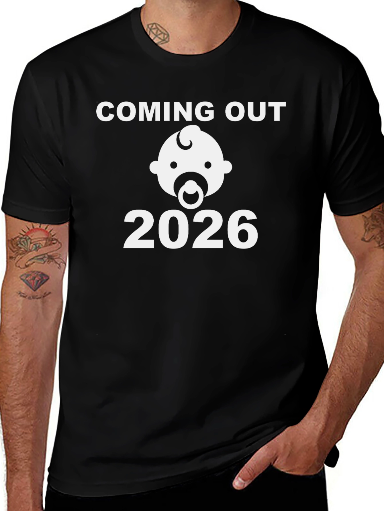 Coming Out 2026 Baby Announcement Tee