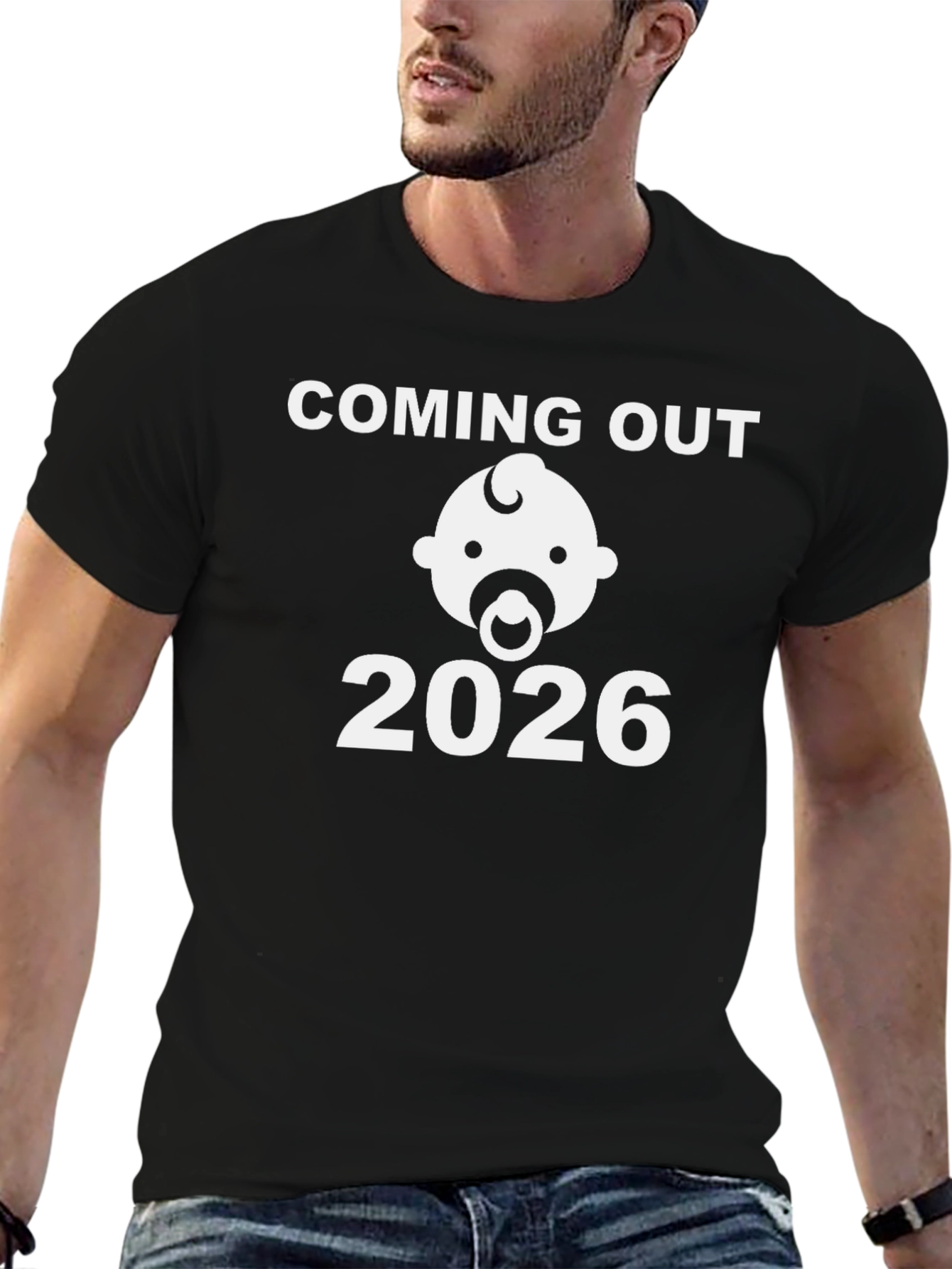 Coming Out 2026 Baby Announcement Tee