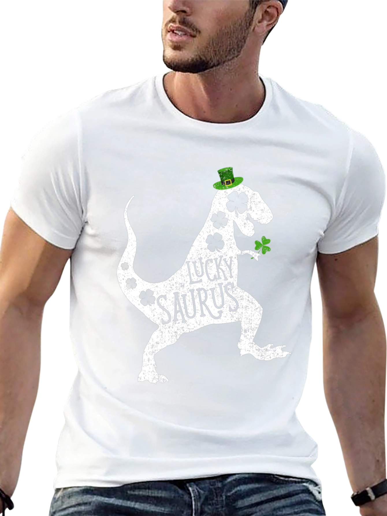 Lucky Saurus St. Patricks Day Graphic Tee