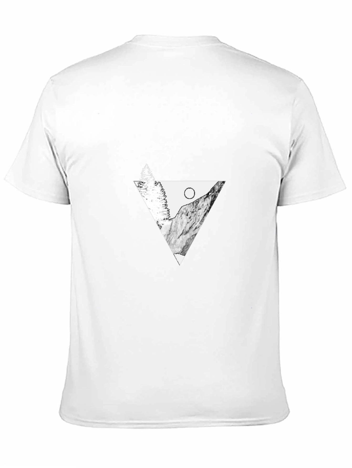 Minimalist Mountain Graphic Tee - Black