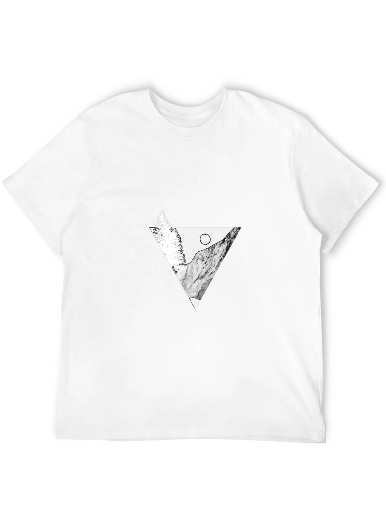 Minimalist Mountain Graphic Tee - Black