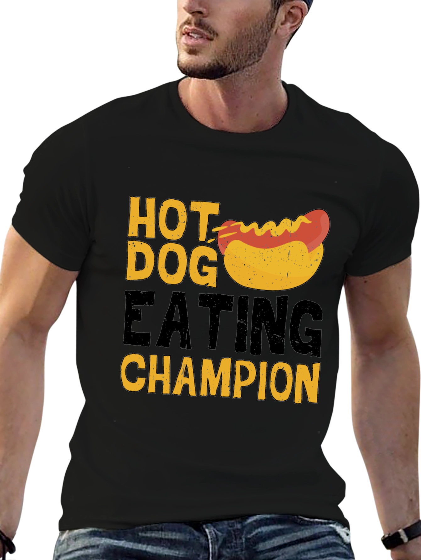 Hot Dog Eating Champion T-Shirt - Black