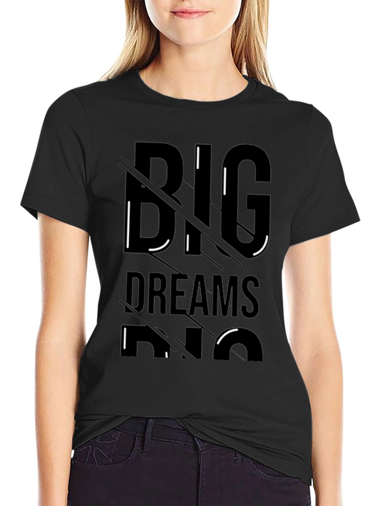 Big Dreams Black Graphic Tee Shirt