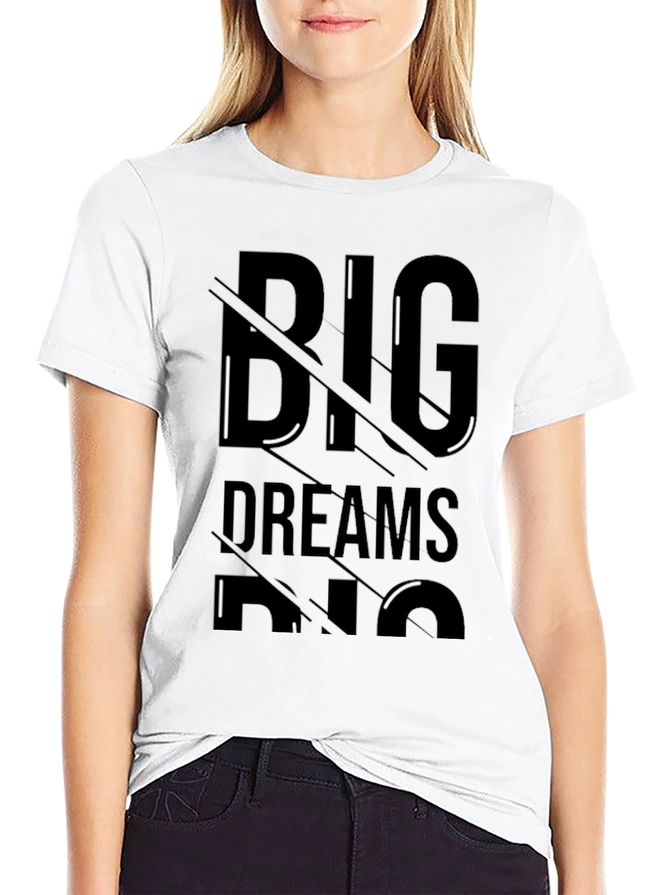 Big Dreams Black Graphic Tee Shirt