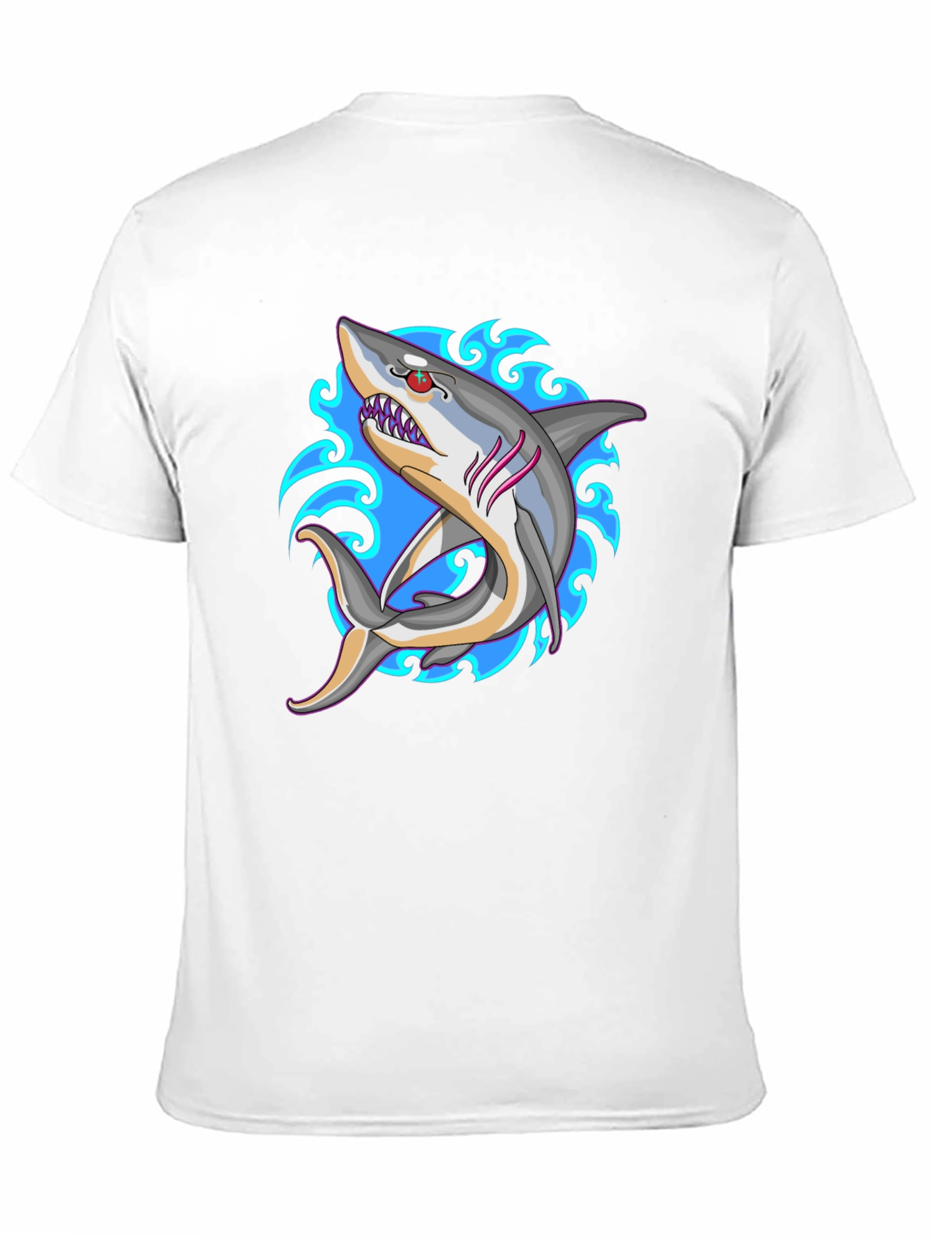 Shark Tattoo Style Black T-Shirt