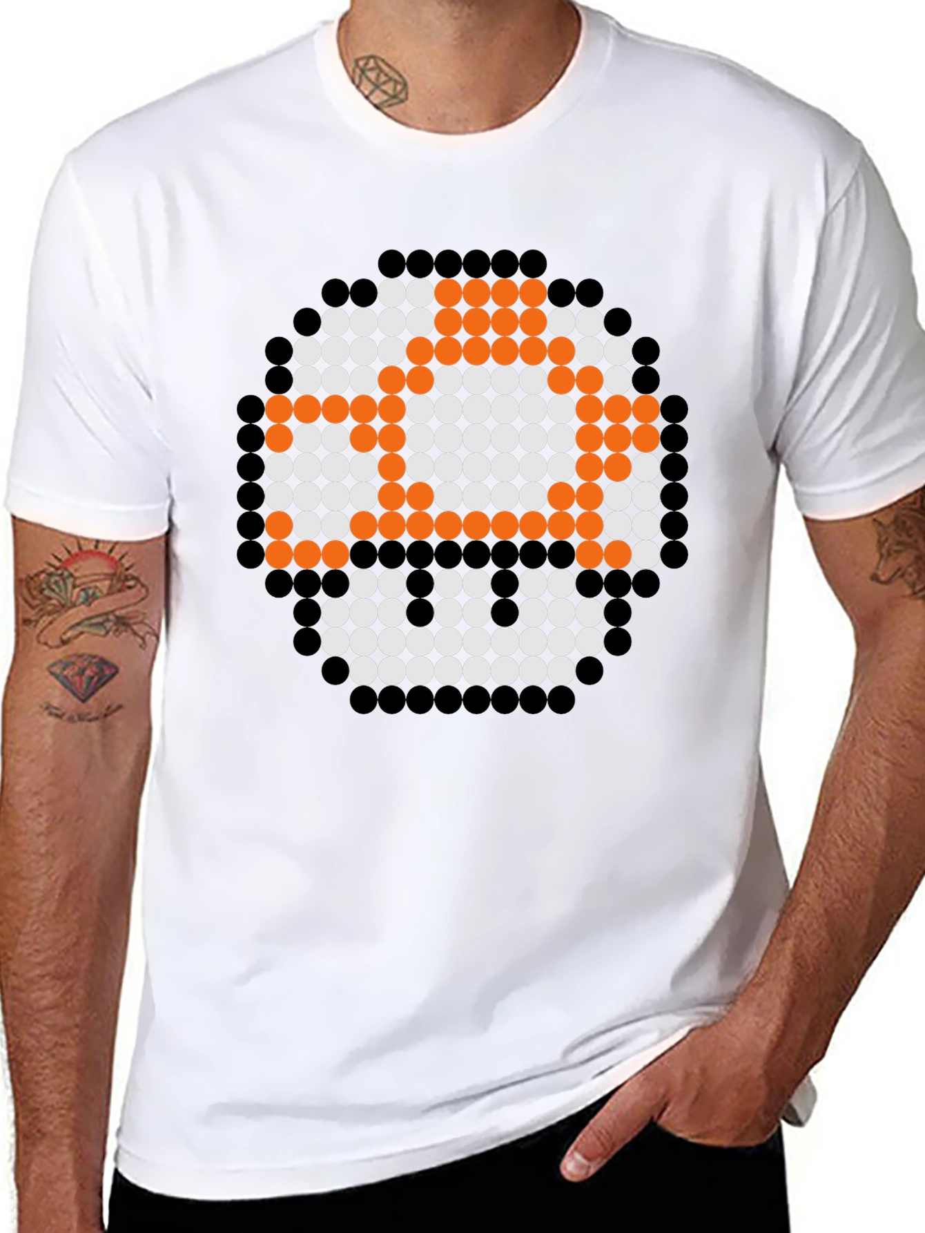 Retro Pixel Mushroom T-Shirt - Gamer Style