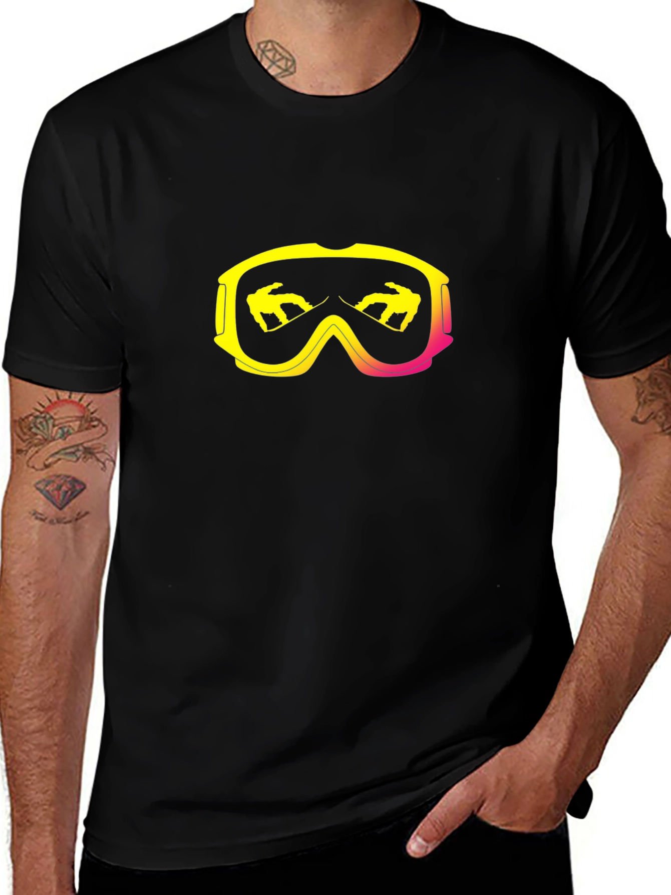 Snowboarder Goggles Graphic T-Shirt - Mountain Ready