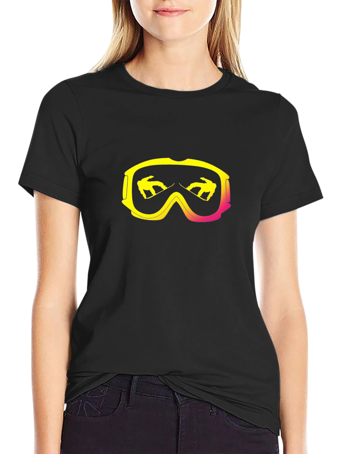 Snowboarder Goggles Graphic T-Shirt - Mountain Ready