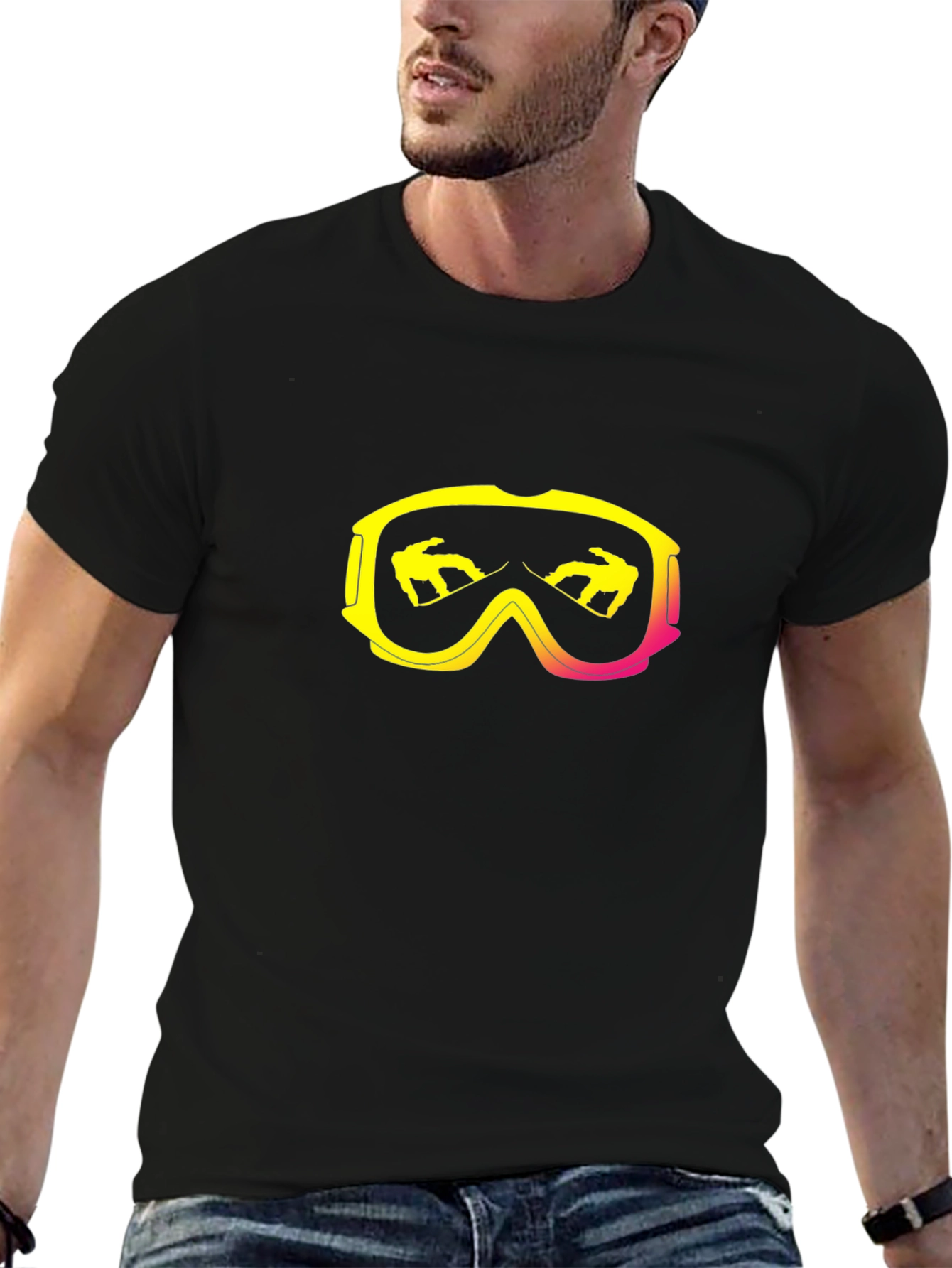 Snowboarder Goggles Graphic T-Shirt - Mountain Ready