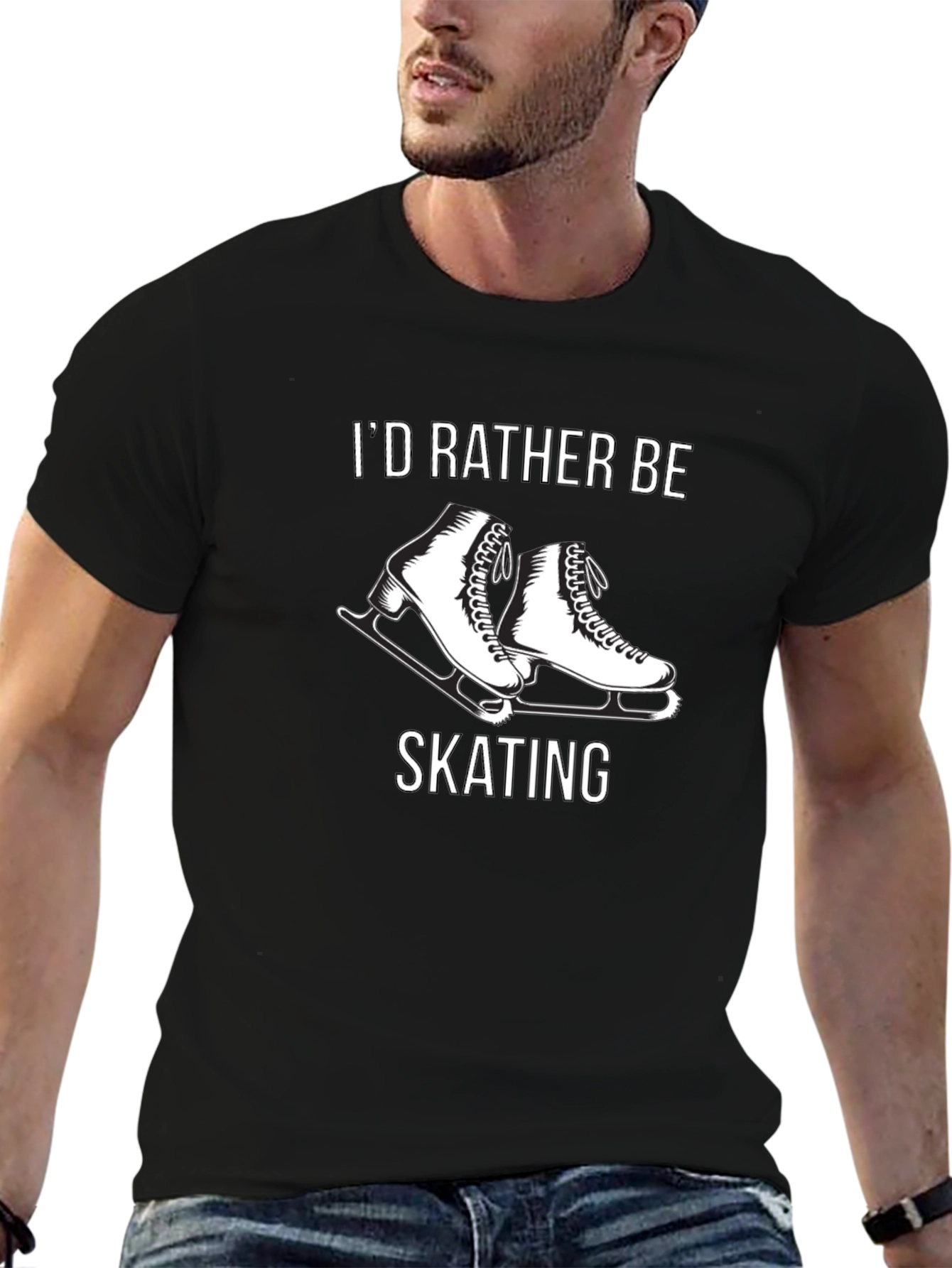 Id Rather Be Skating T-Shirt - Black