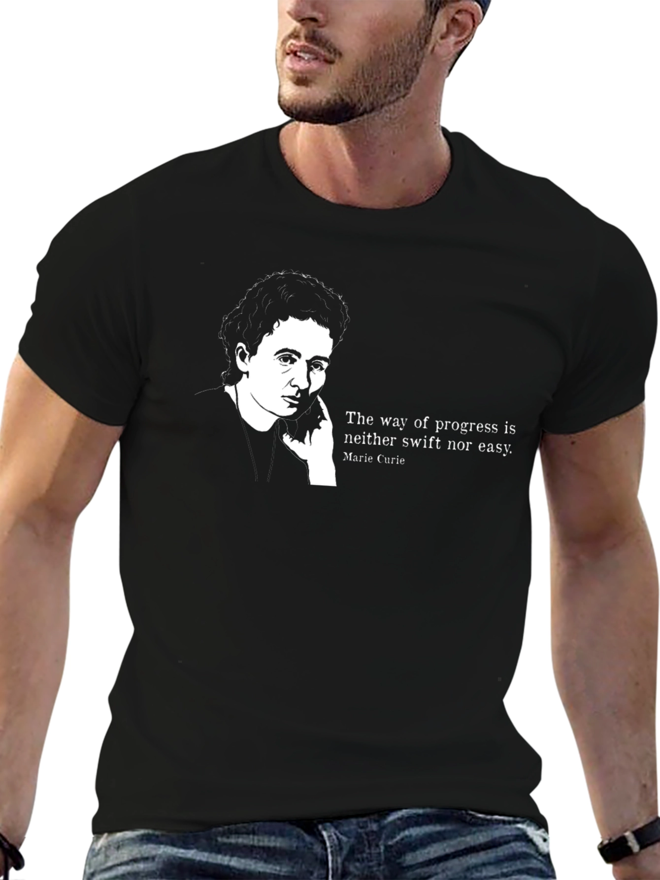 Marie Curie Quote Graphic T-Shirt