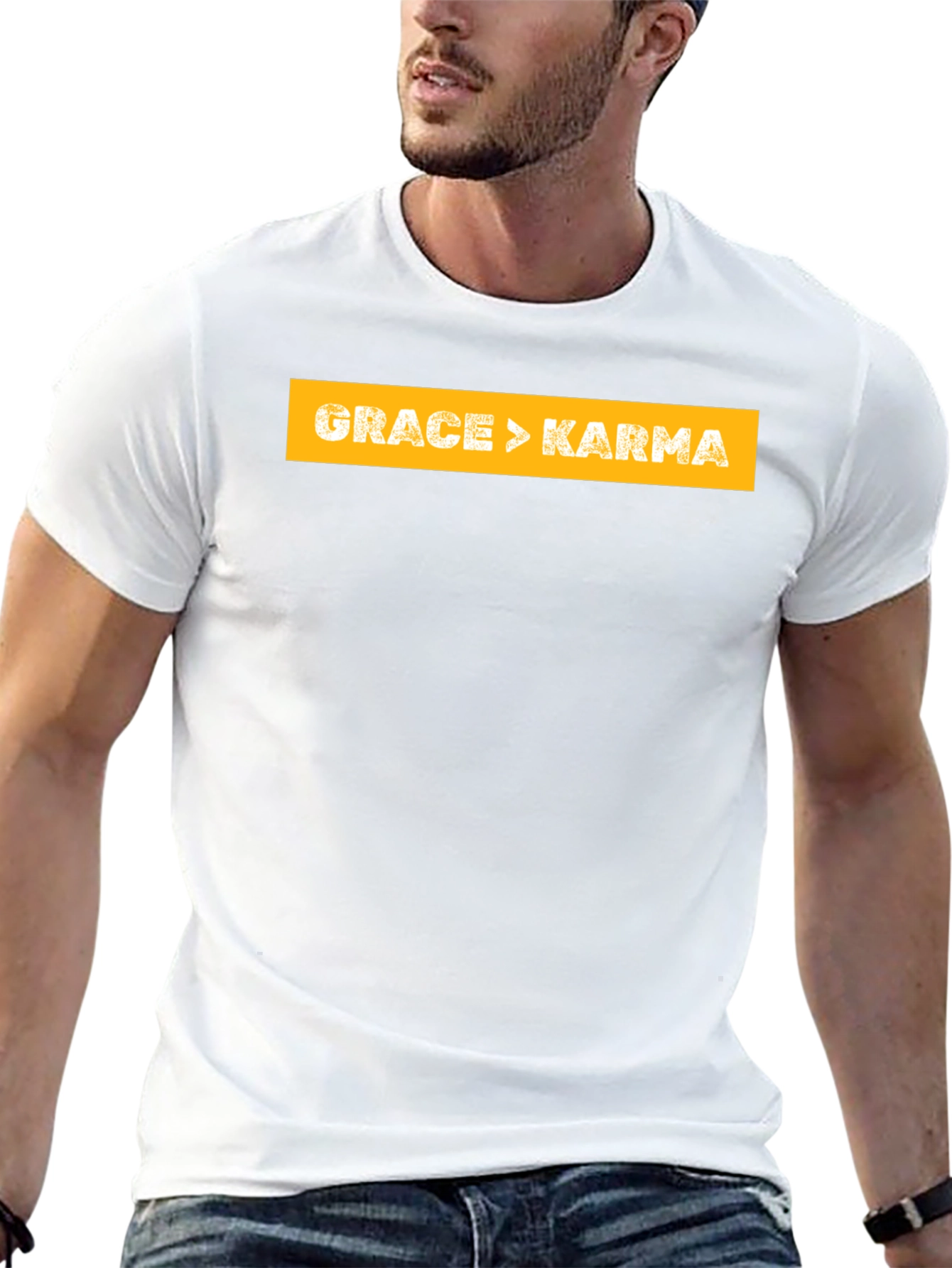 Grace > Karma T-Shirt - Inspirational Graphic Tee