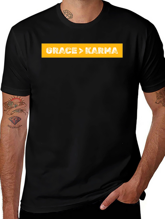 Grace > Karma T-Shirt - Inspirational Graphic Tee