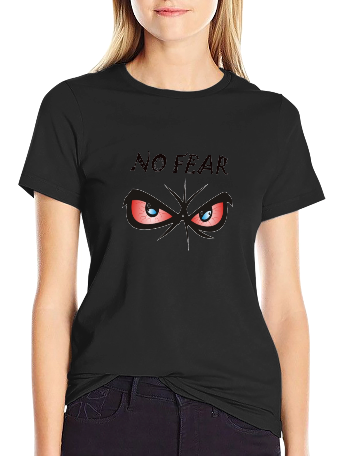 No Fear Graphic Print Mens Black T-Shirt