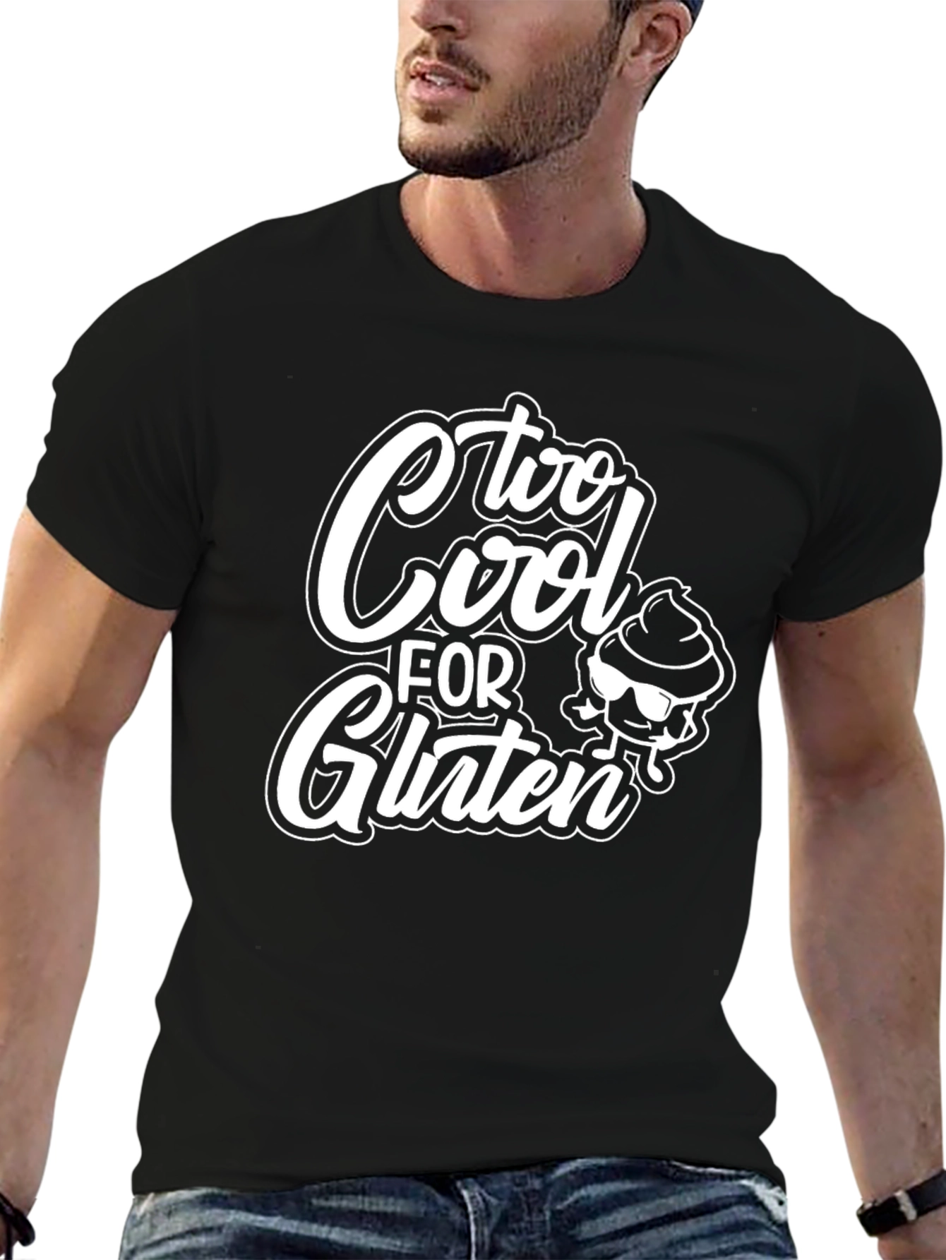 Too Cool For Gluten T-Shirt - Black