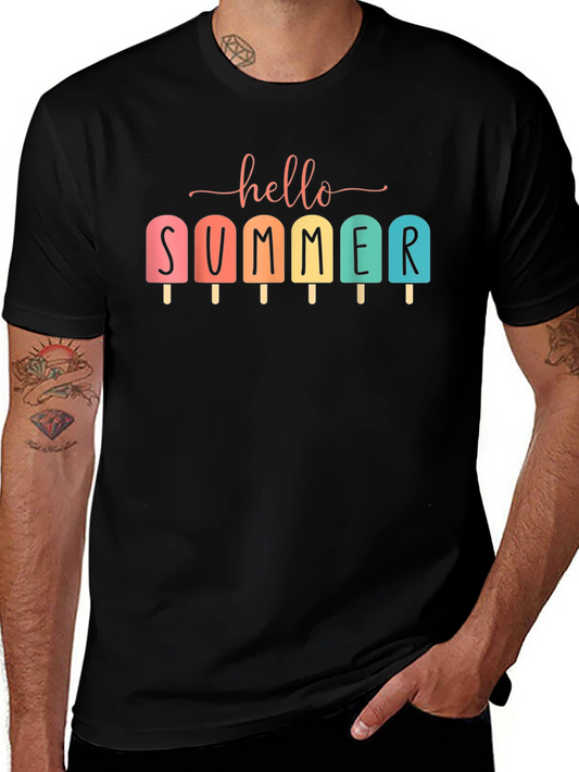 Hello Summer Popsicle Graphic T-Shirt